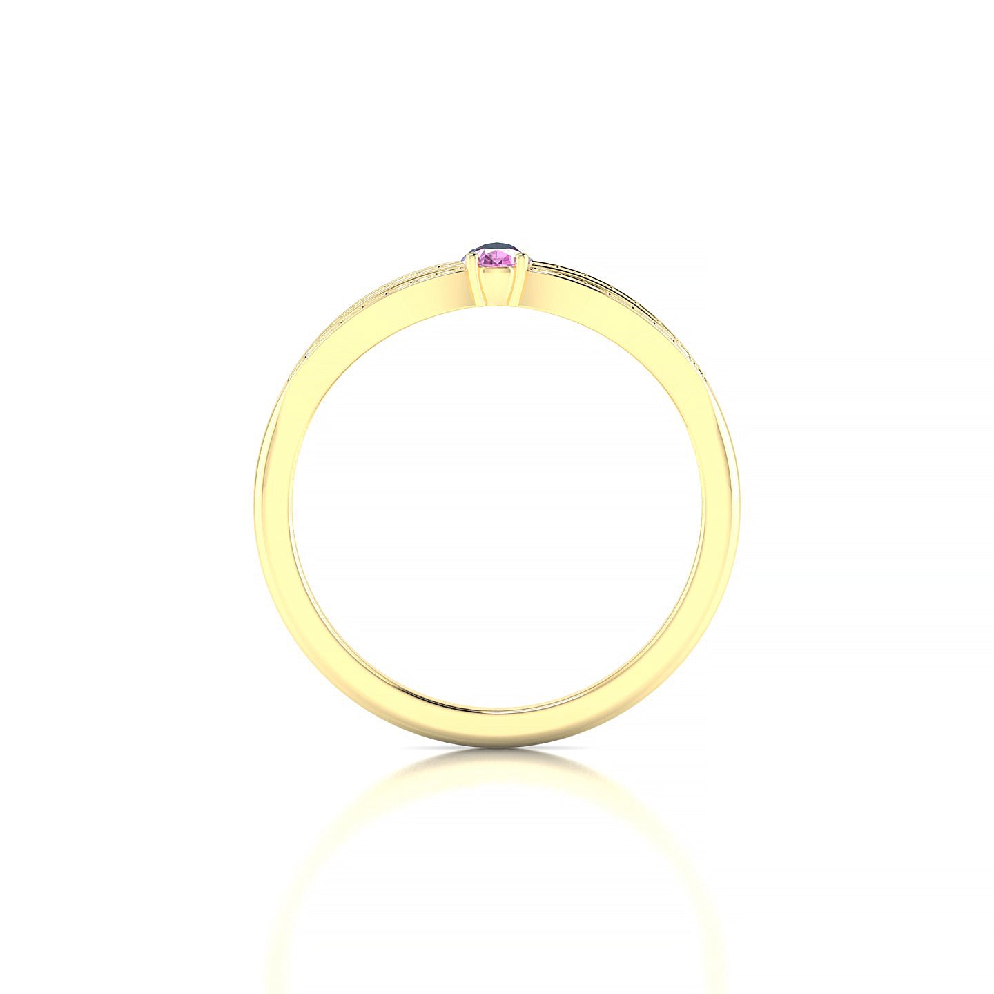 Prestige | 18k Yellow Gold 5 x 3 mm Pear Pink Sapphire Ring