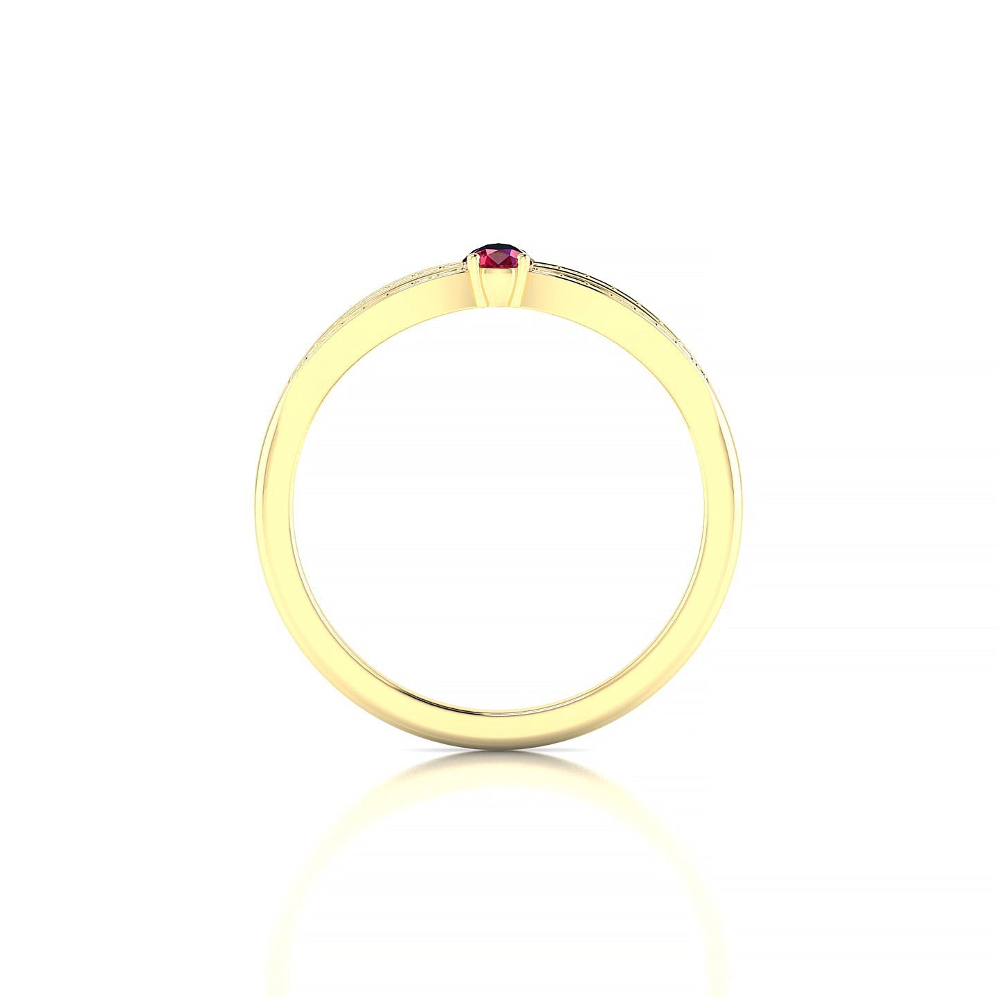 Prestige | 18k Yellow Gold 5 x 3 mm Pear Ruby Ring