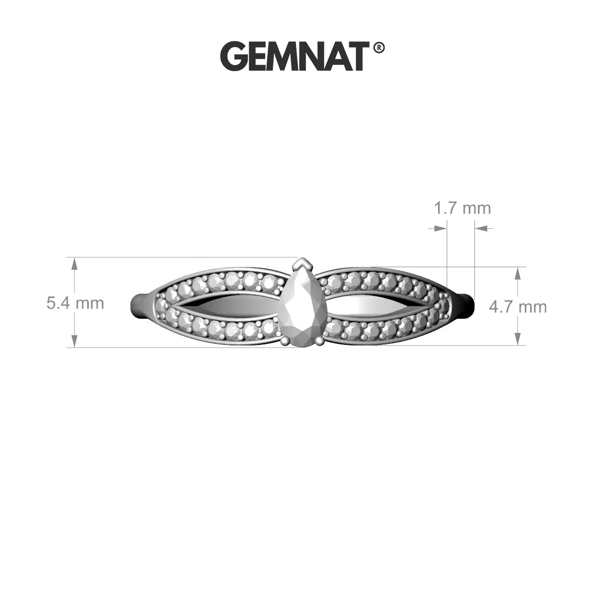 Prestige | 18k Rose Gold 5 x 3 mm Pear Black Diamond Ring