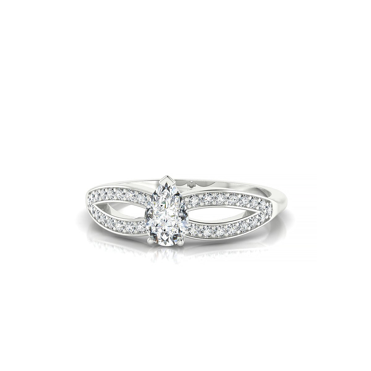 Prestige | 18k White Gold 6 x 4 mm Pear Diamond Ring