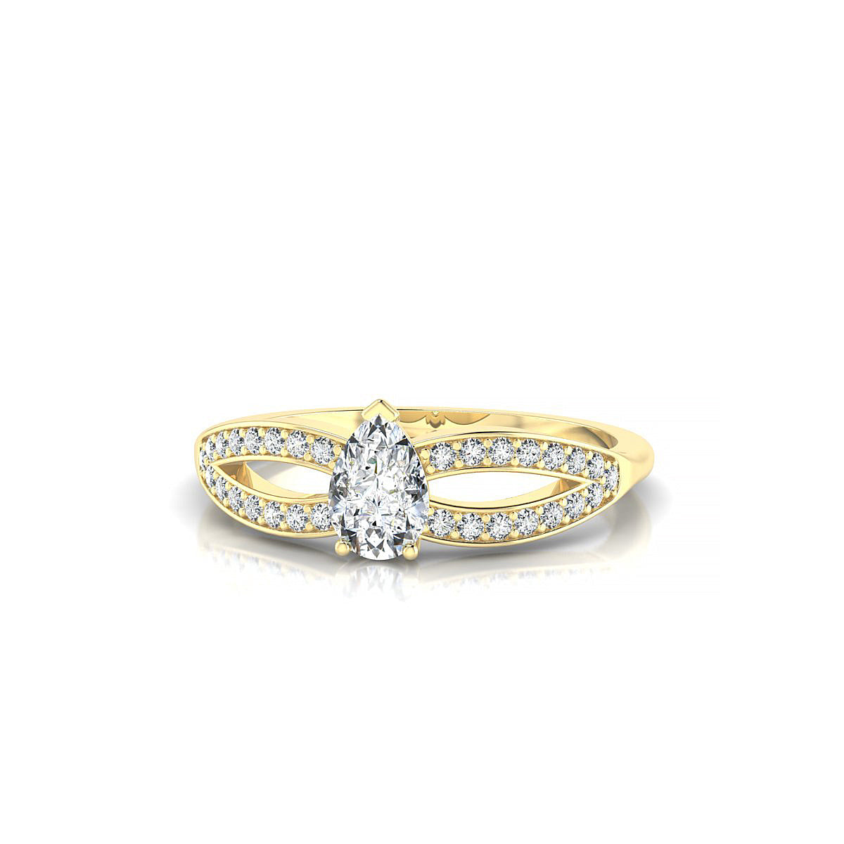 Prestige | 18k Yellow Gold 6 x 4 mm Pear Diamond Ring