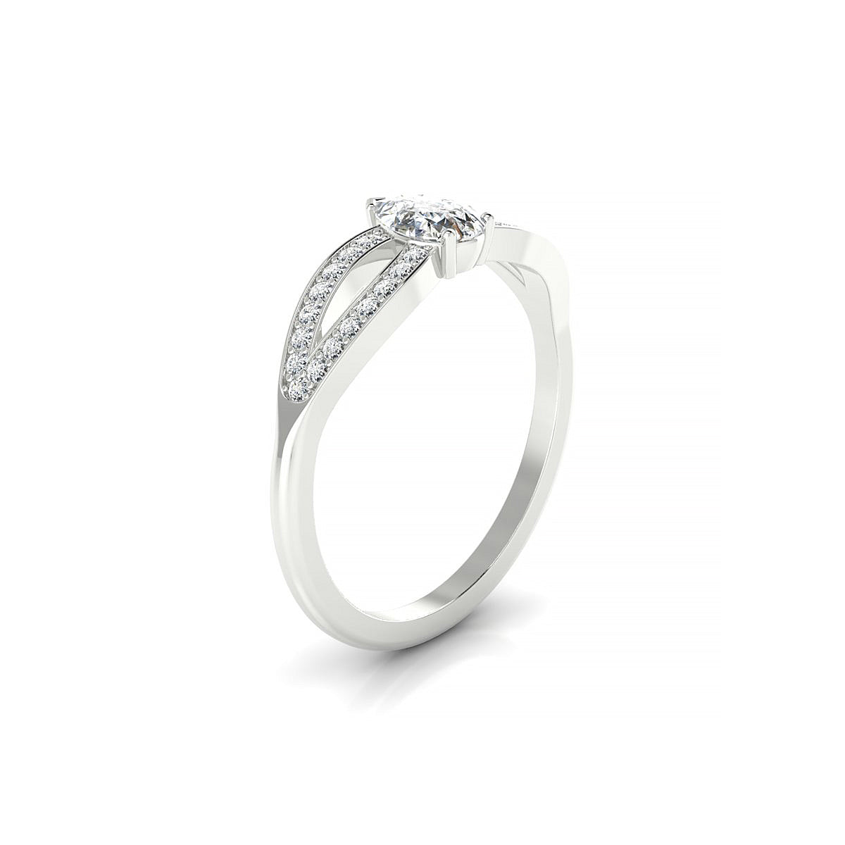 Prestige | 18k White Gold 6 x 4 mm Pear Diamond Ring