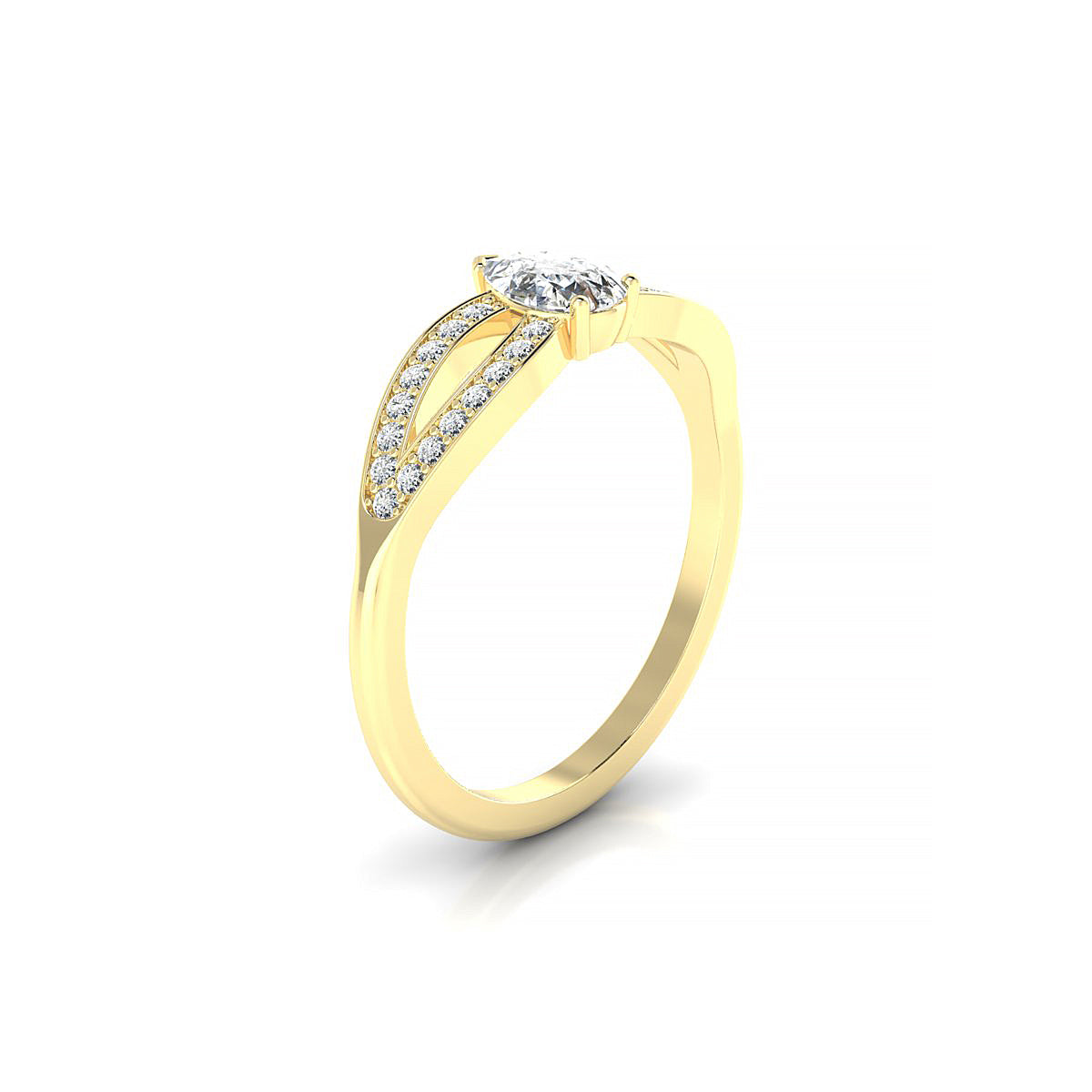 Prestige | 18k Yellow Gold 6 x 4 mm Pear Diamond Ring