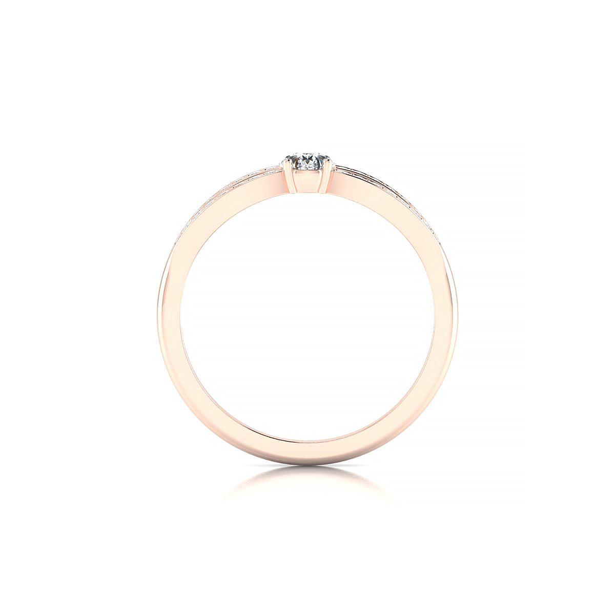 Prestige | 18k Rose Gold 6 x 4 mm Pear Diamond Ring
