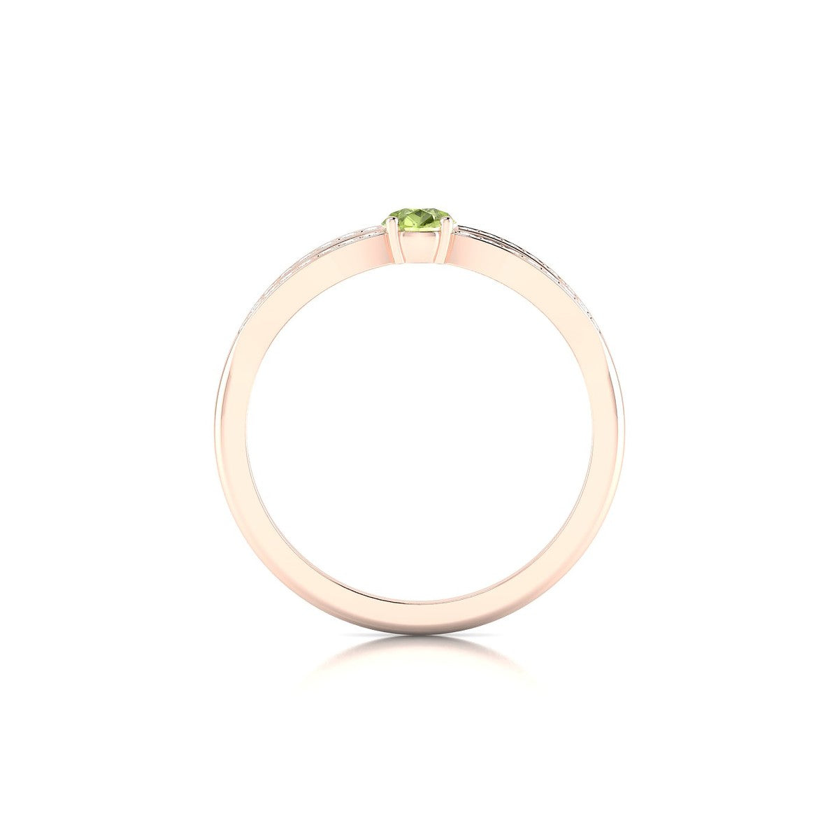 Prestige | 18k Rose Gold 6 x 4 mm Pear Peridot Ring