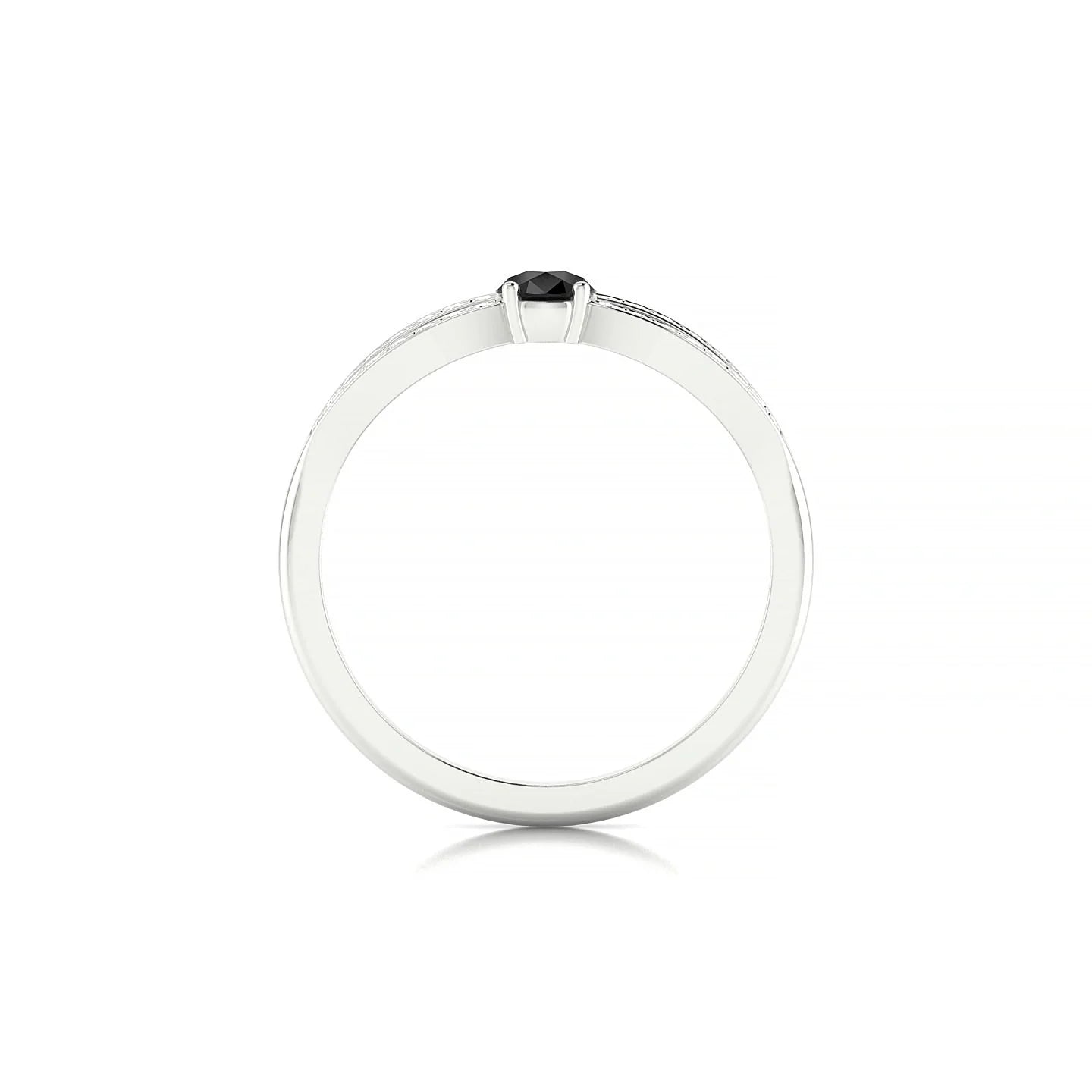 Prestige | 18k White Gold 6 x 4 mm Pear Black Diamond Ring