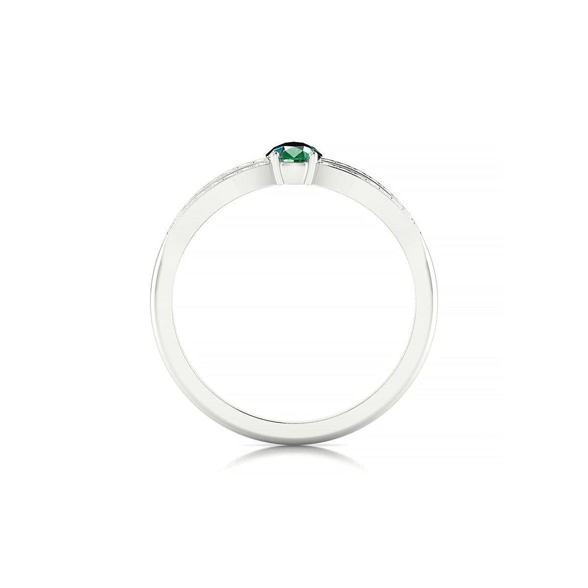 Prestige | 18k White Gold 6 x 4 mm Pear Emerald Ring
