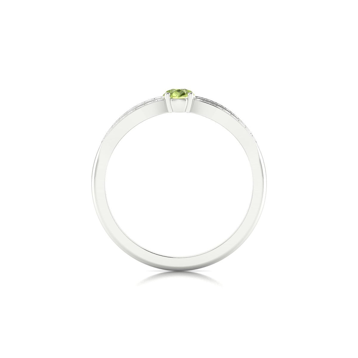 Prestige | 18k White Gold 6 x 4 mm Pear Peridot Ring