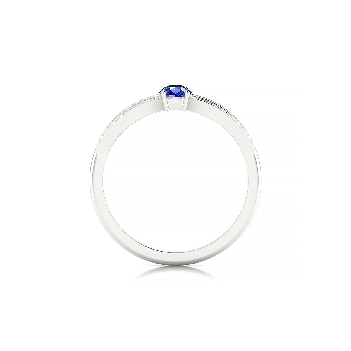Prestige | 18k White Gold 6 x 4 mm Pear Sapphire Ring