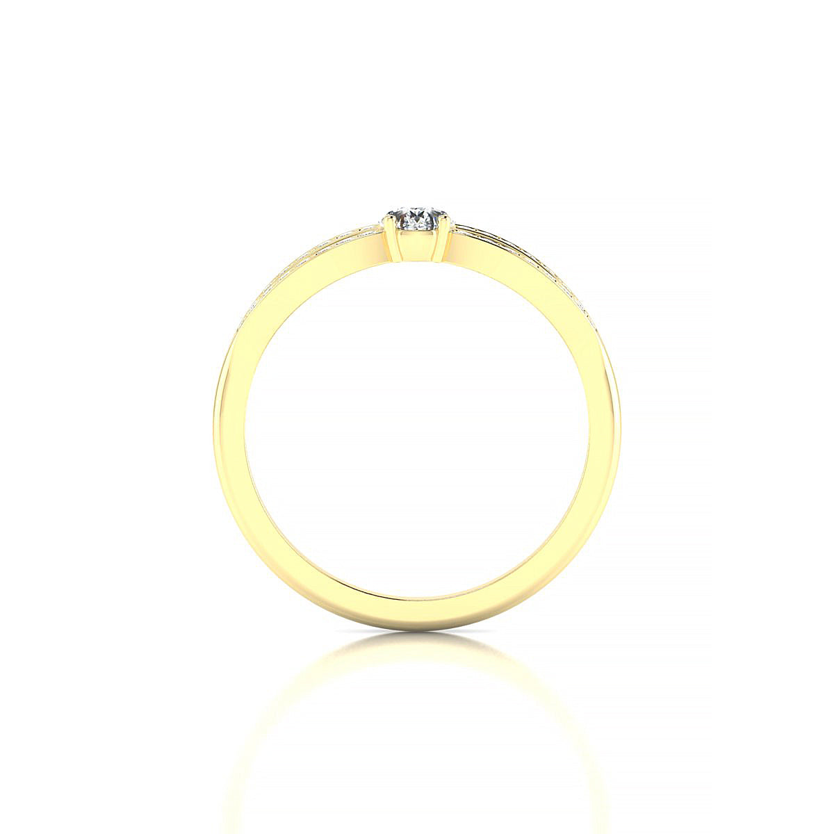 Prestige | 18k Yellow Gold 6 x 4 mm Pear Diamond Ring