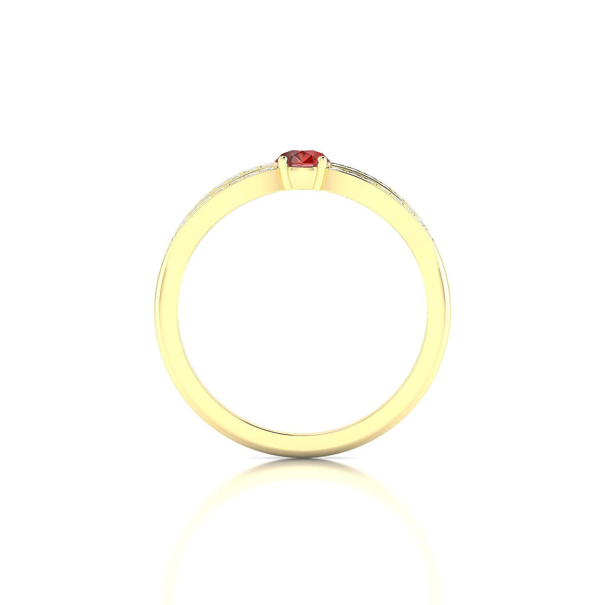 Prestige | 18k Yellow Gold 6 x 4 mm Pear Garnet Ring