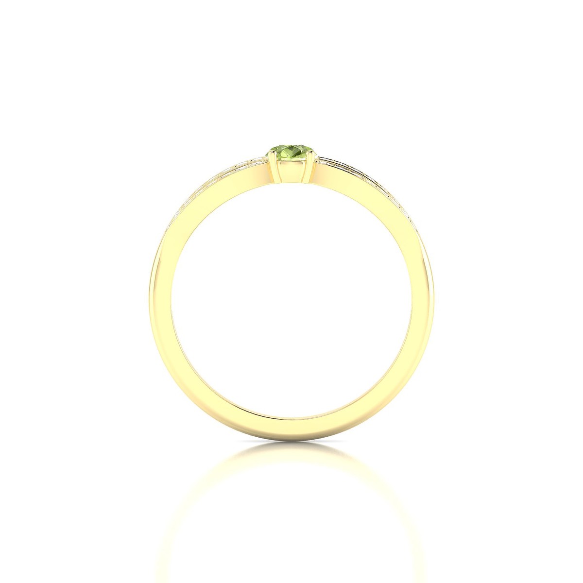 Prestige | 18k Yellow Gold 6 x 4 mm Pear Peridot Ring