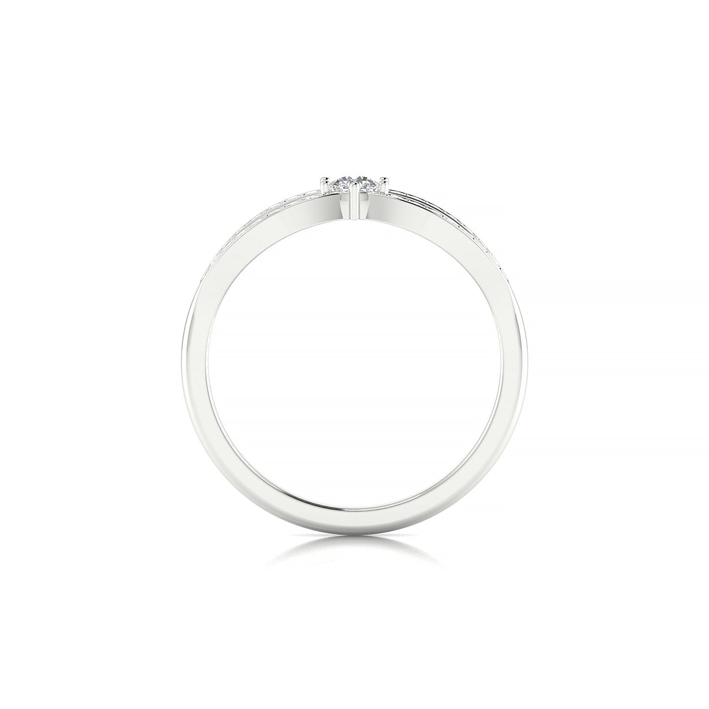 Prestige | 18k White Gold 3.7 mm Round Diamond Ring