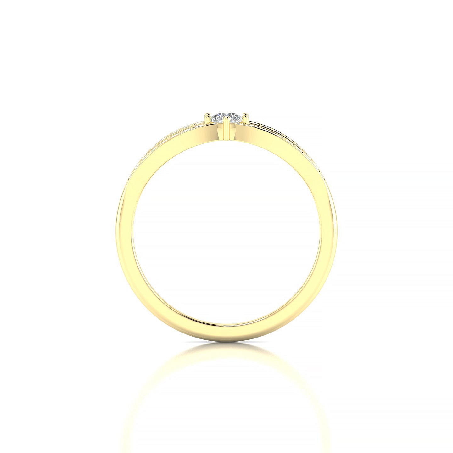 Prestige | 18k Yellow Gold 3.7 mm Round Diamond Ring