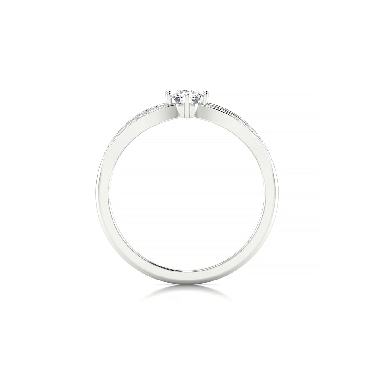 Prestige | 18k White Gold 4.2 mm Round Diamond Ring