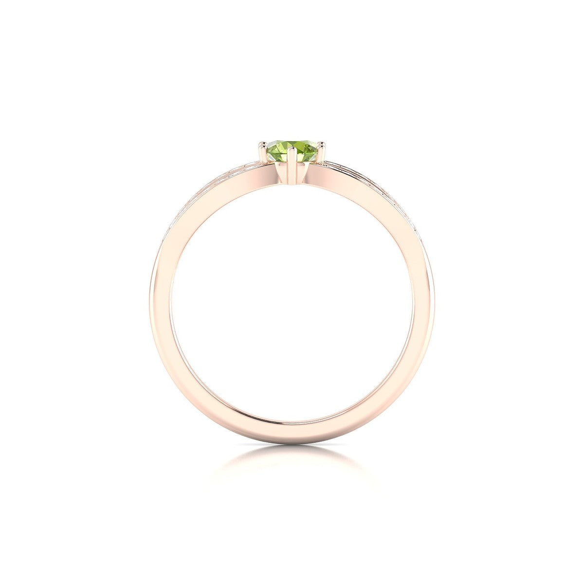 Prestige | 18k Rose Gold 4.5 mm Round Peridot Ring