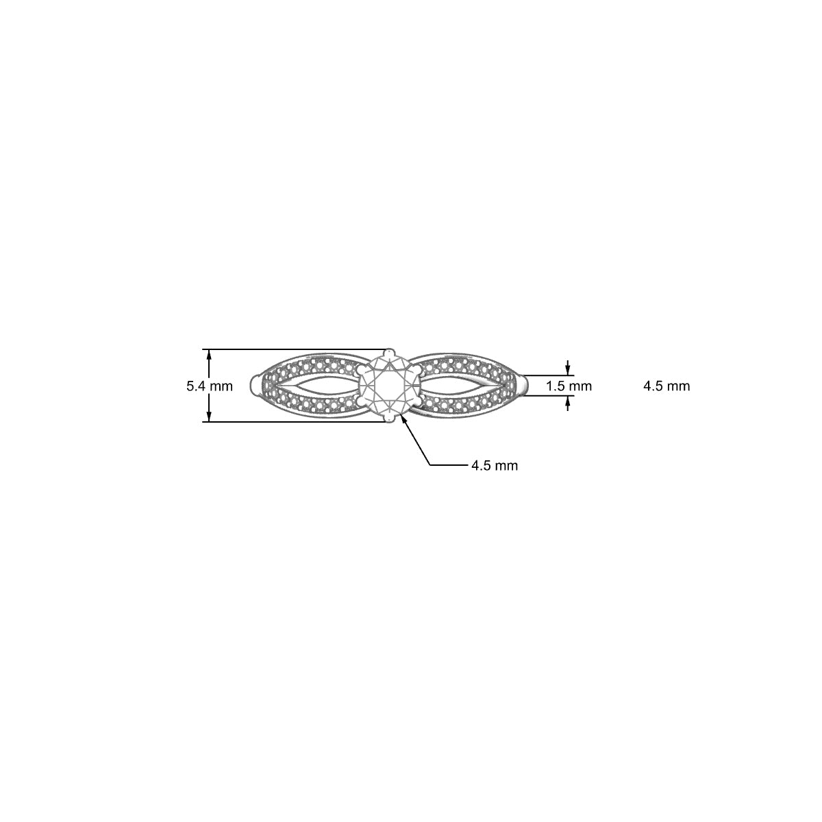 Prestige | 18k White Gold 4.2 mm Round Diamond Ring
