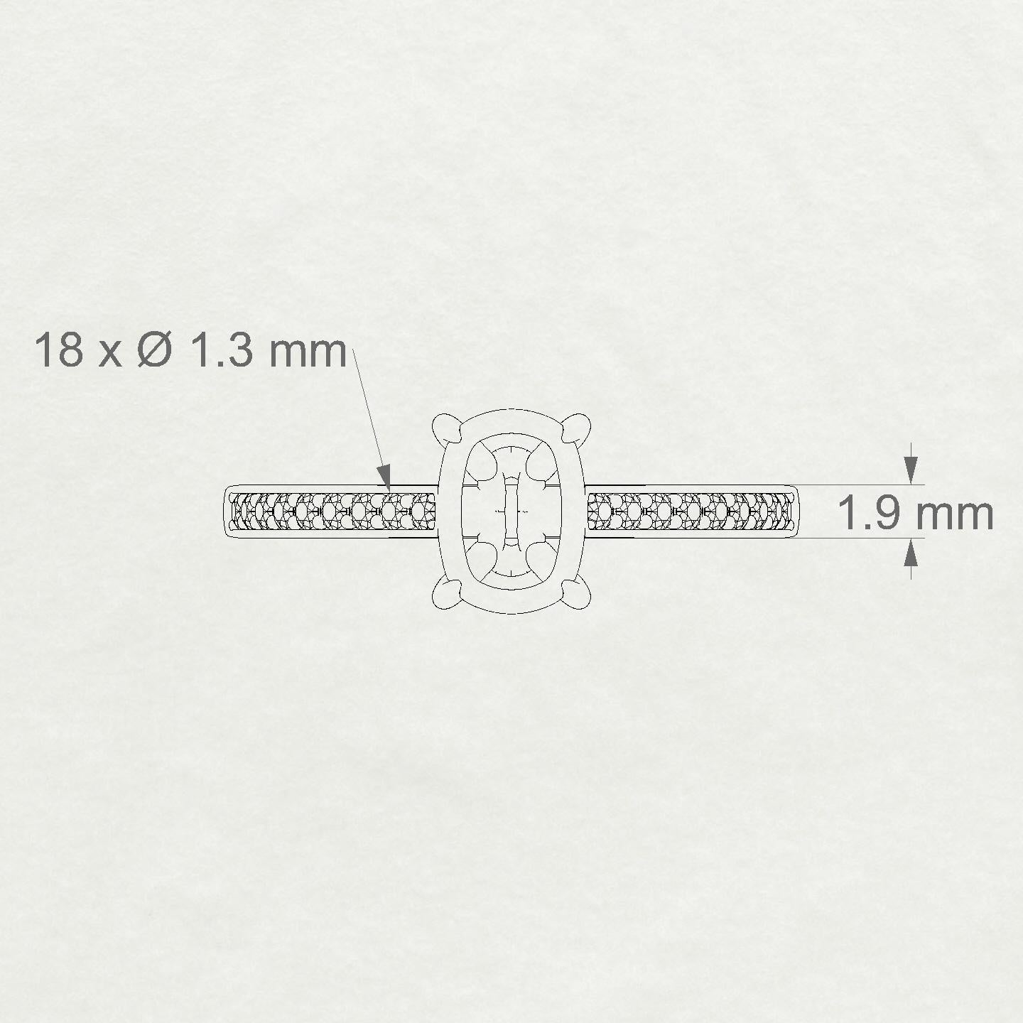 Promise Cushion 1-1.99 ct | 18k Rose Gold Side Stones Ring