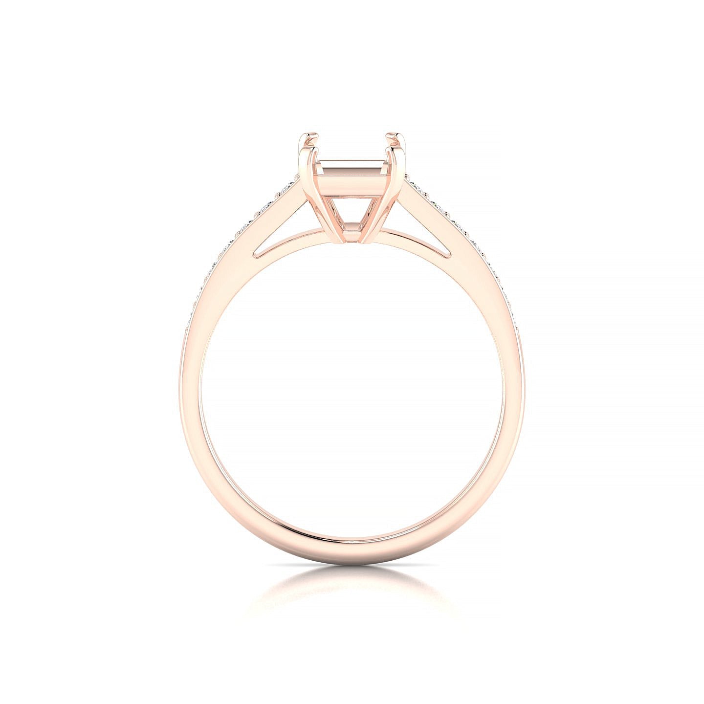 Promise Emerald 2-2.99 ct | 18k Rose Gold Side Stones Ring