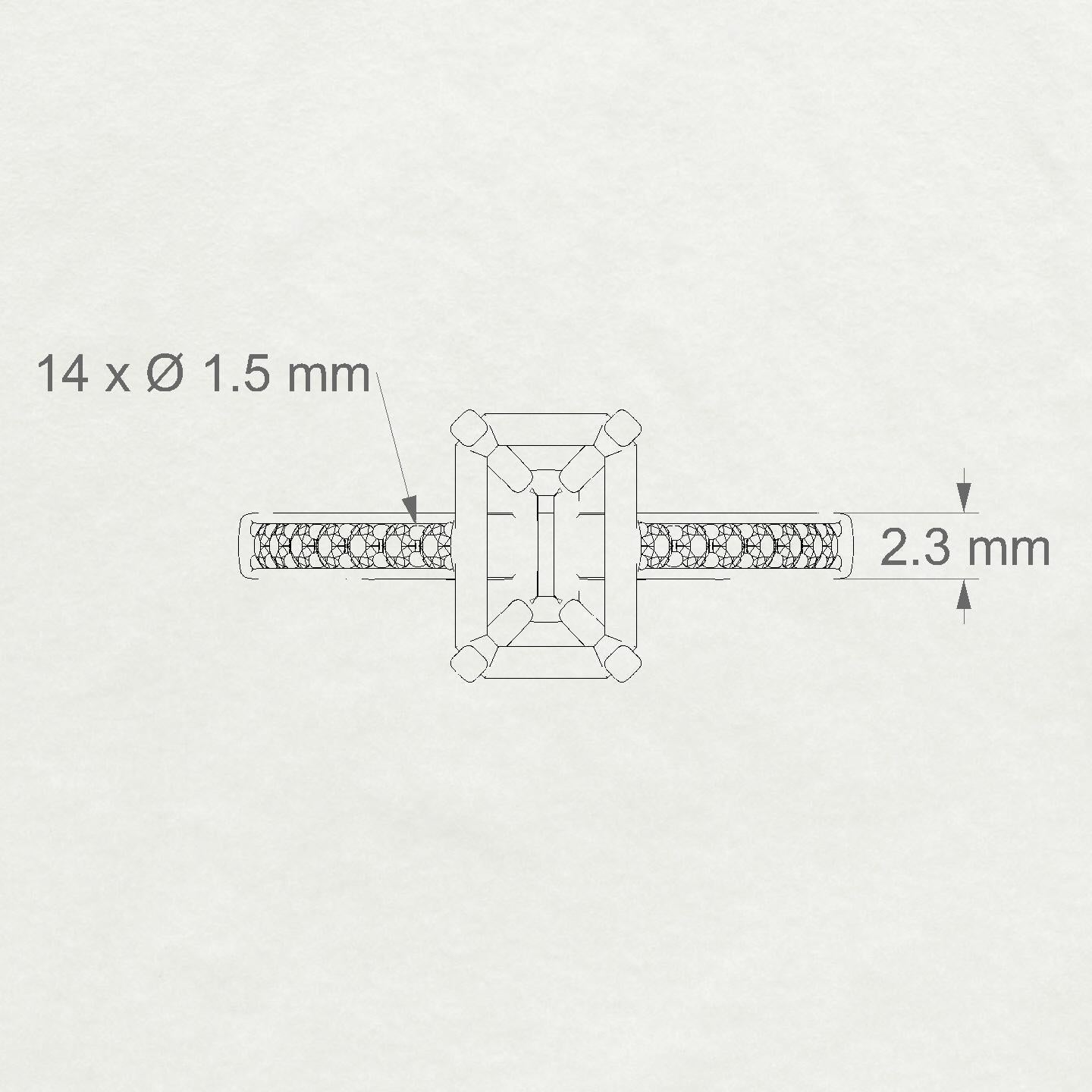 Promise Emerald 2-2.99 ct | 18k White Gold Side Stones Ring