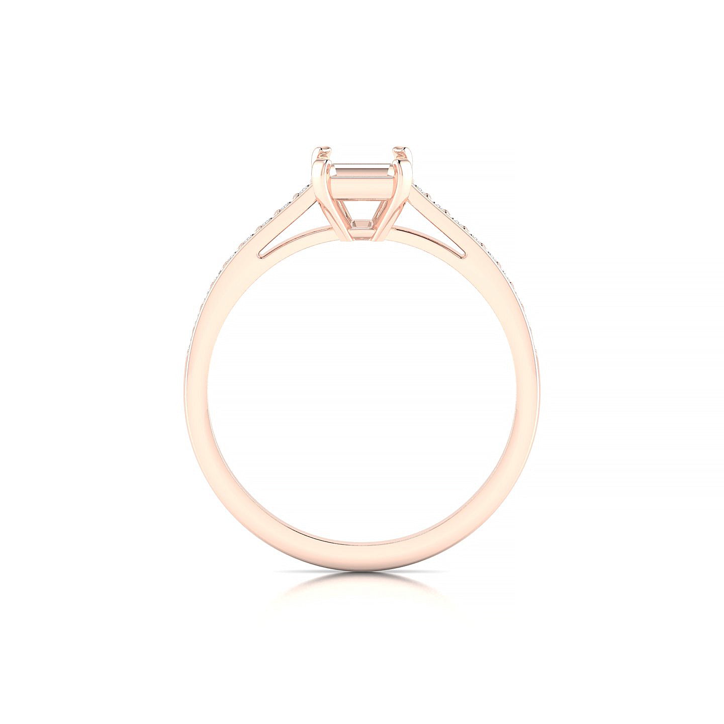 Promise Emerald 1-1.99 ct | 18k Rose Gold Side Stones Ring