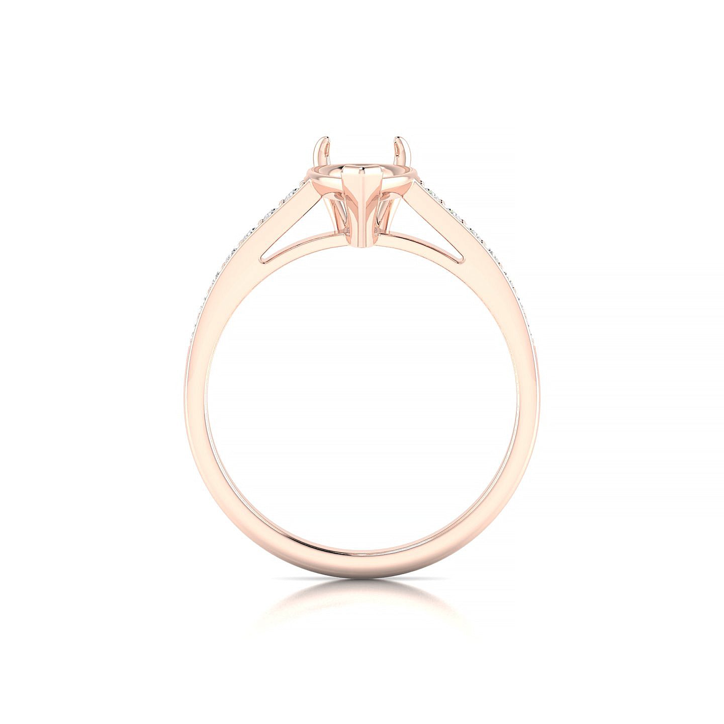 Promise Pear 2-2.99 ct | 18k Rose Gold Side Stones Ring
