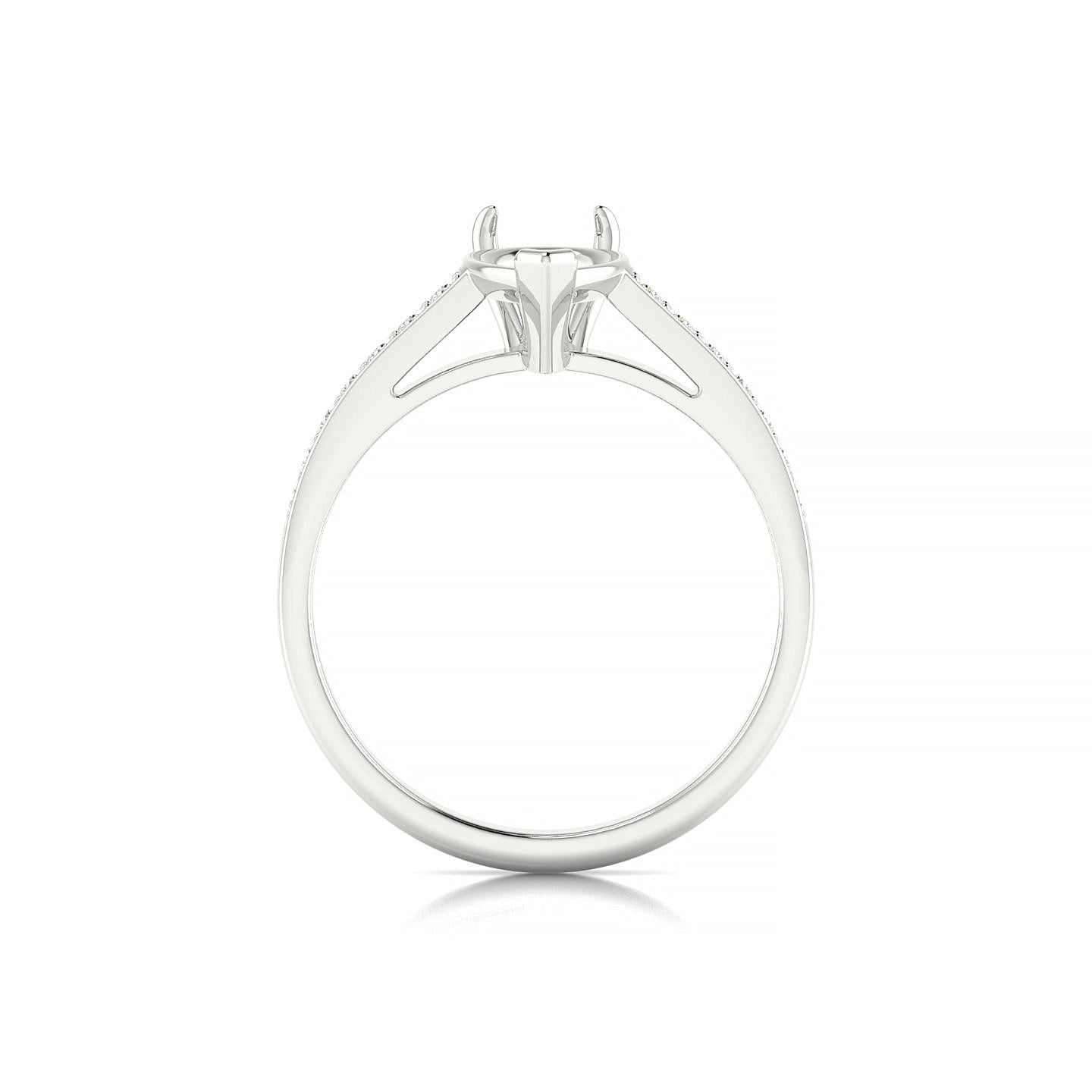 Promise Pear 2-2.99 ct | 18k White Gold Side Stones Ring