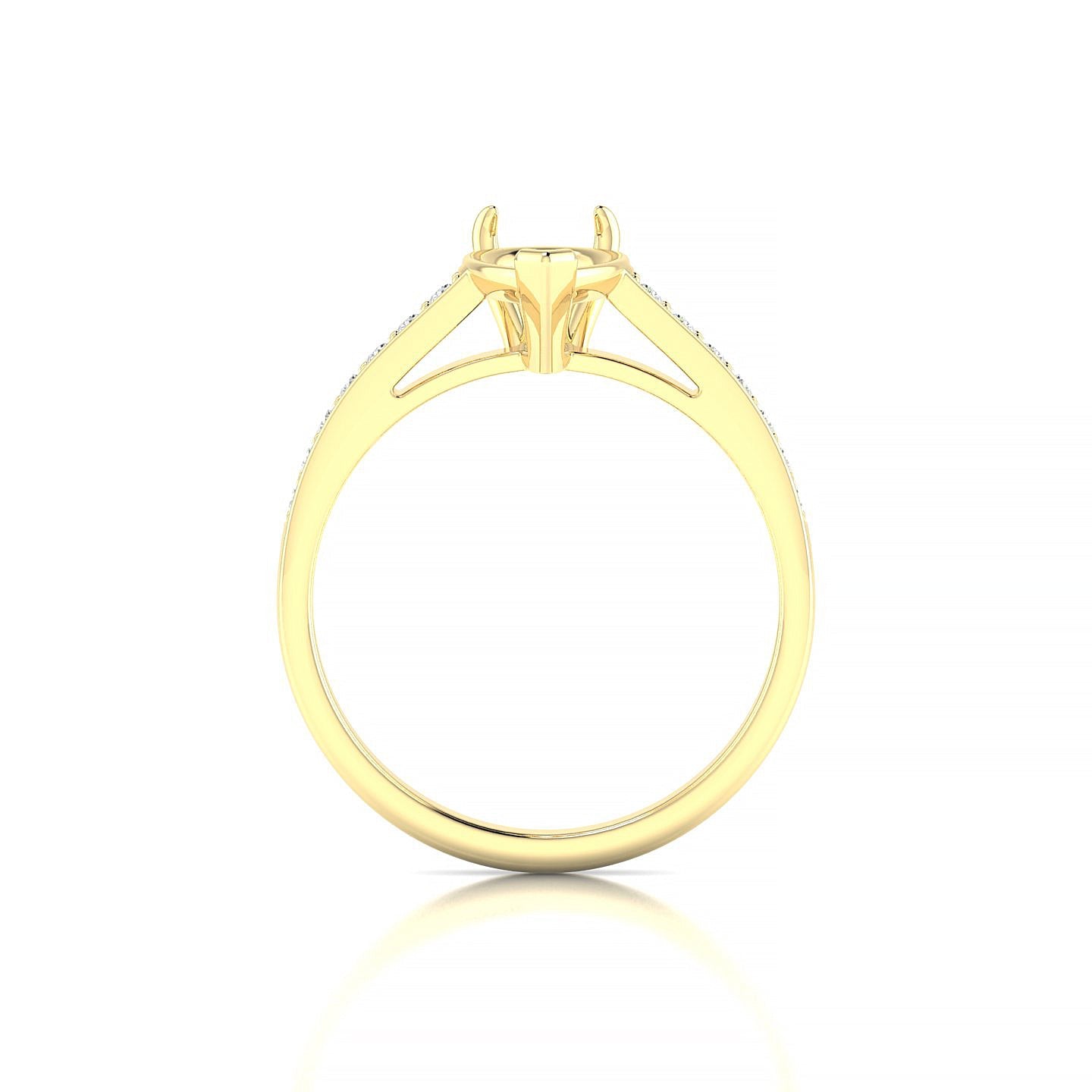 Promise Pear 2-2.99 ct | 18k Yellow Gold Side Stones Ring