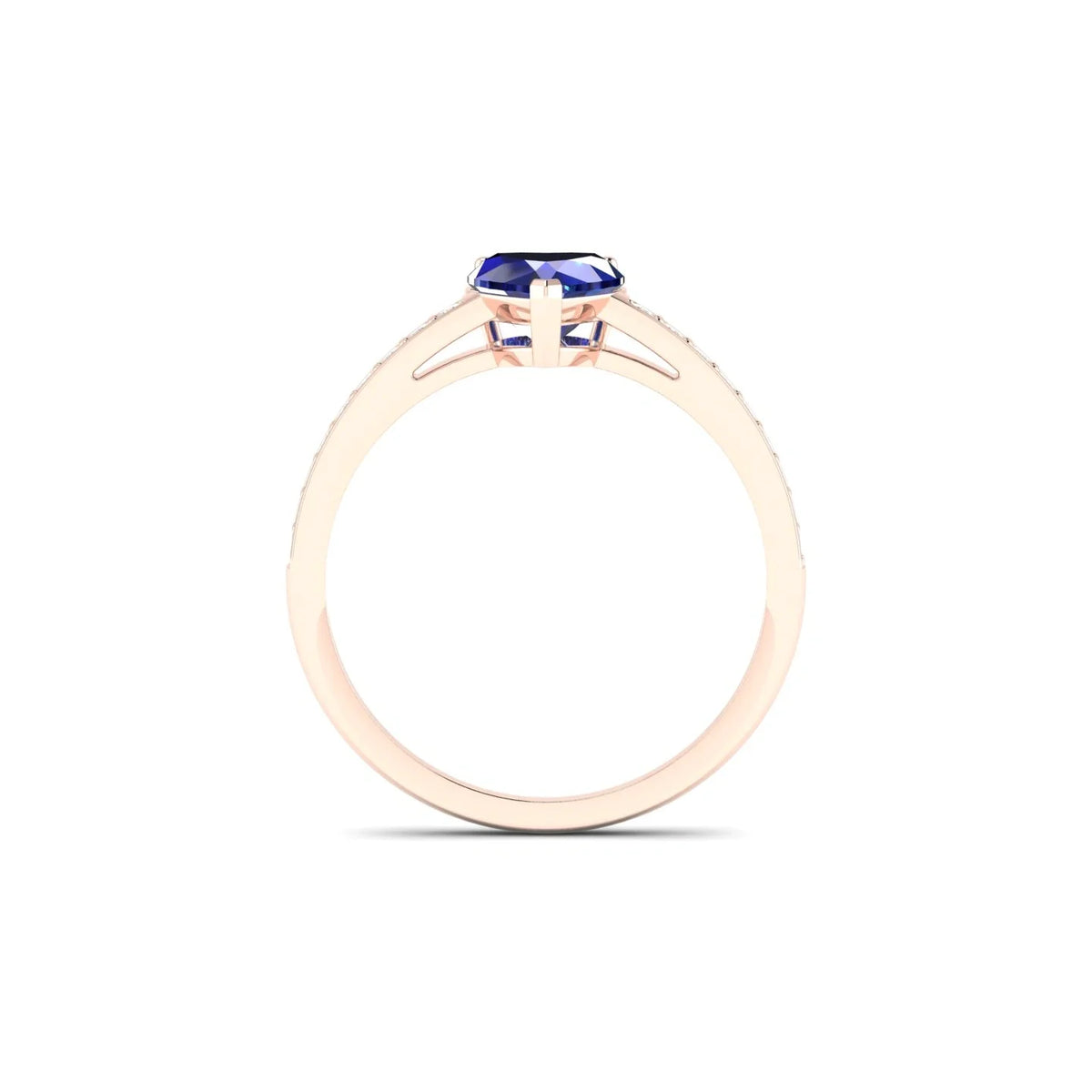 Promise | 18k Rose Gold 5.5 mm Heart Sapphire Ring