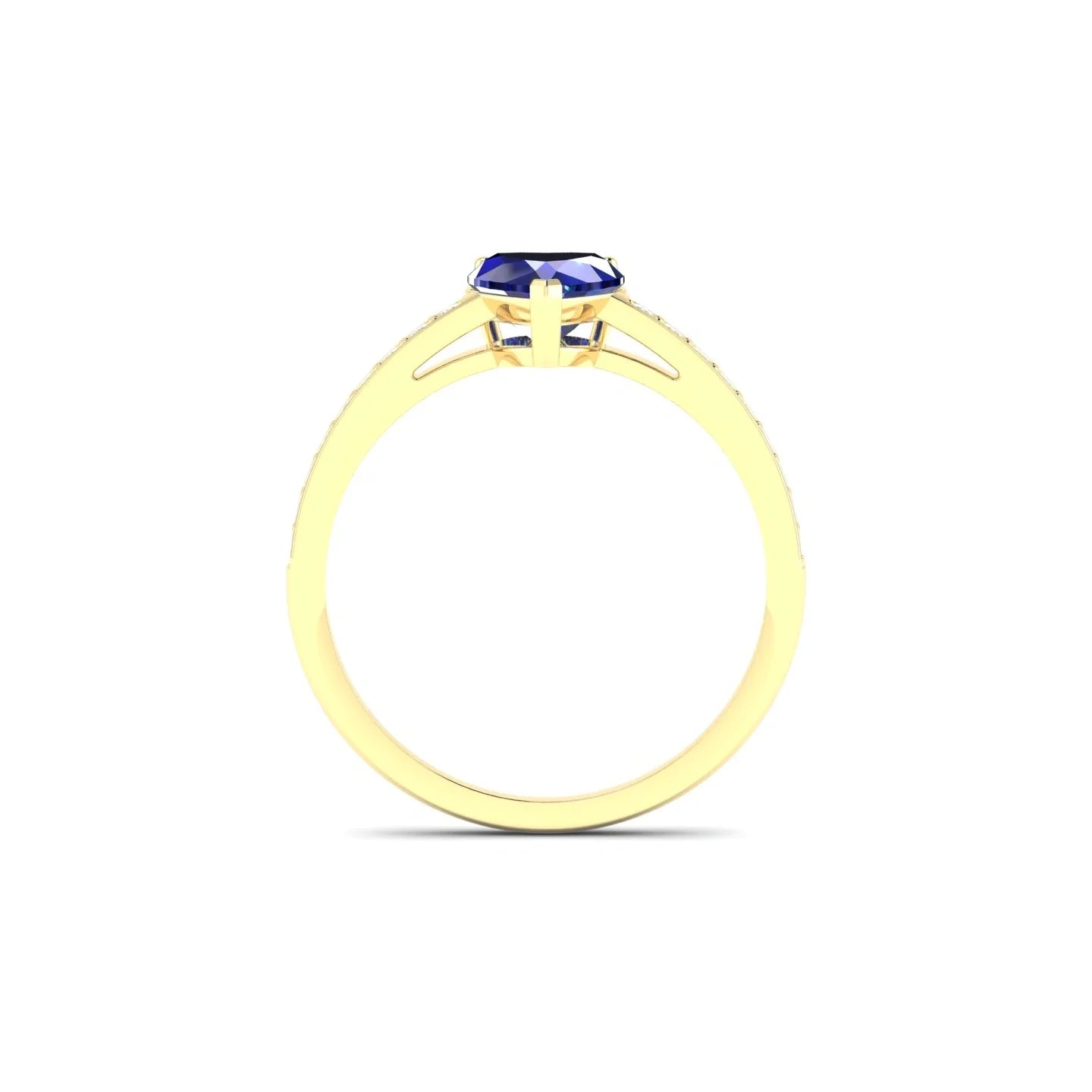 Promise | 18k Yellow Gold 5.5 mm Heart Sapphire Ring