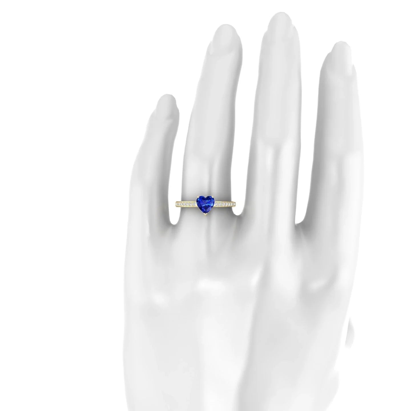 Promise | 18k Yellow Gold 5.5 mm Heart Sapphire Ring