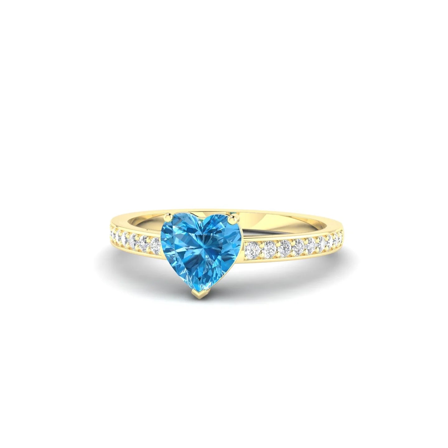 Promise | 18k Yellow Gold 6 mm Heart Topaz Ring