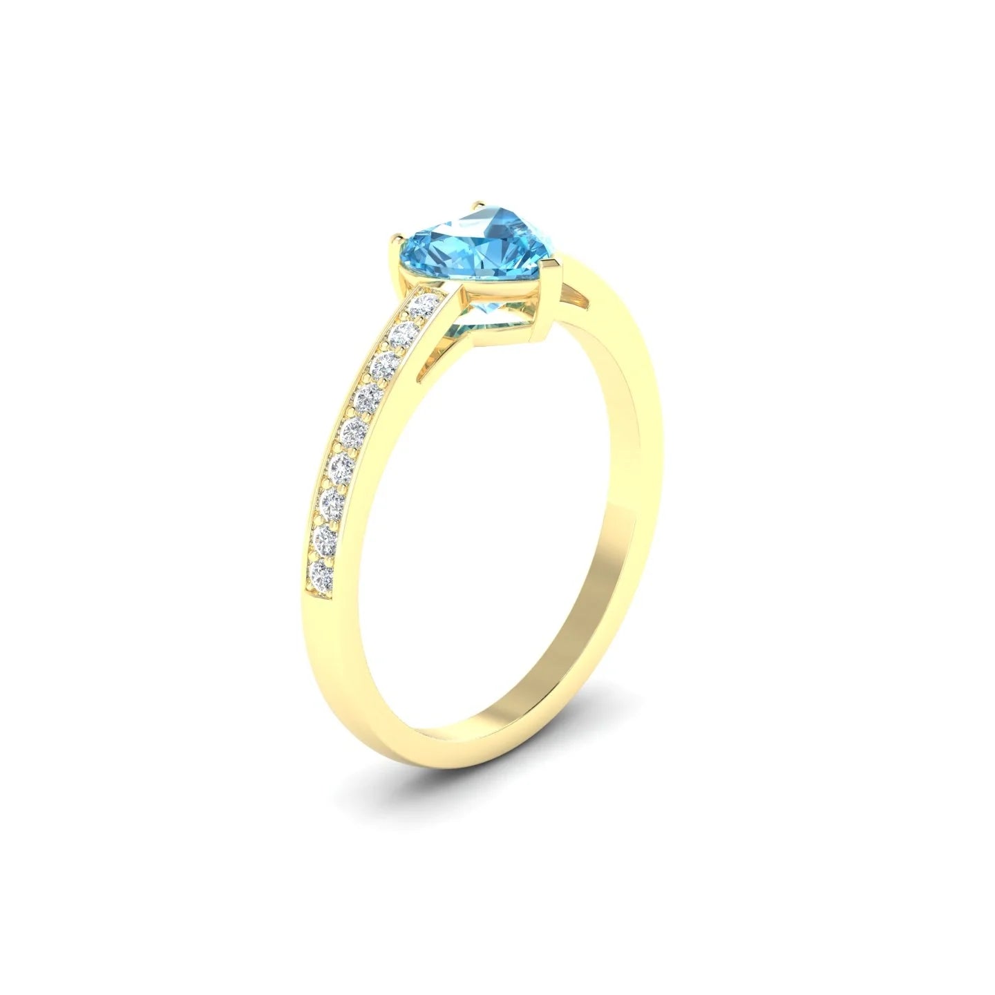 Promise | 18k Yellow Gold 6 mm Heart Topaz Ring