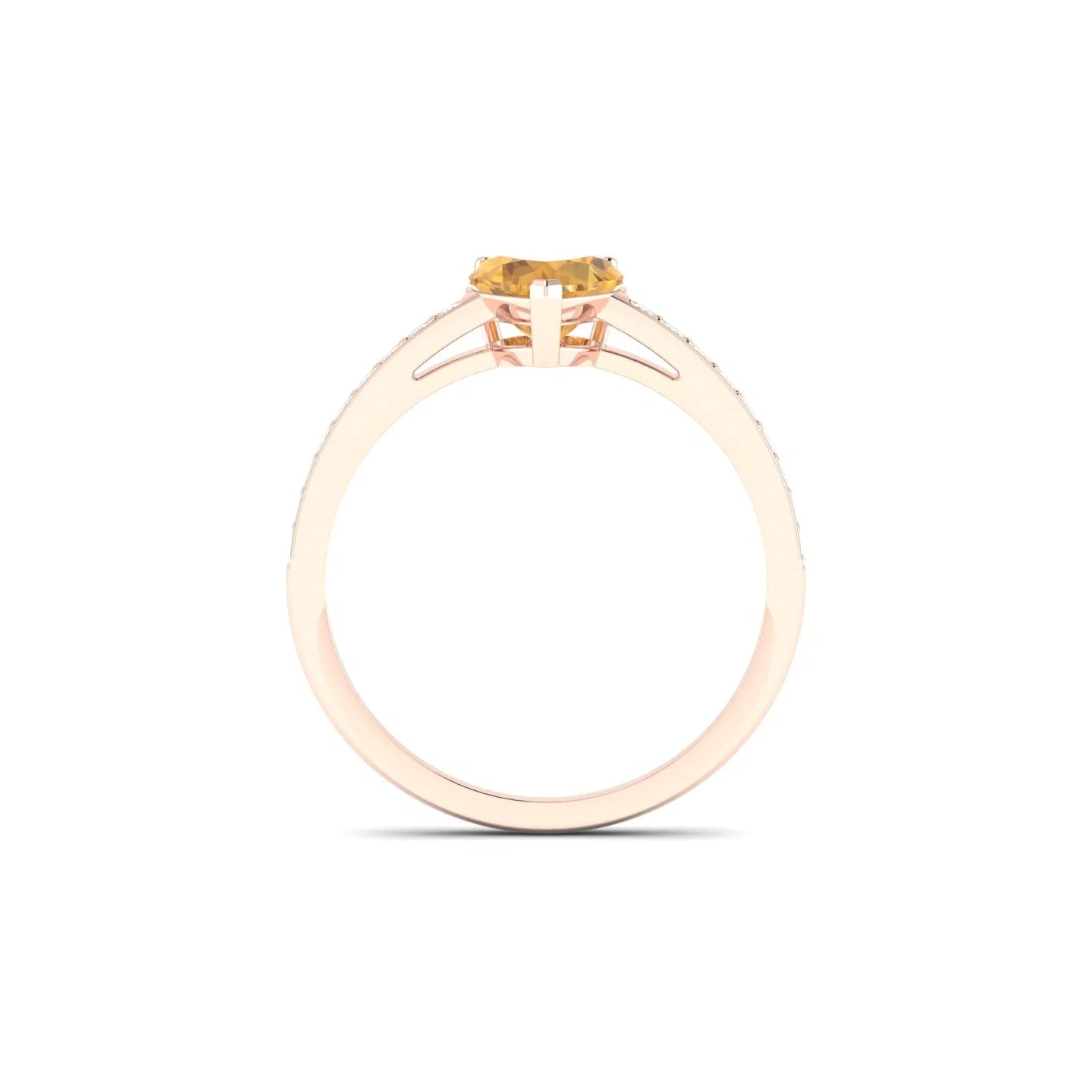 Promise | 18k Rose Gold 6 mm Heart Citrine Ring