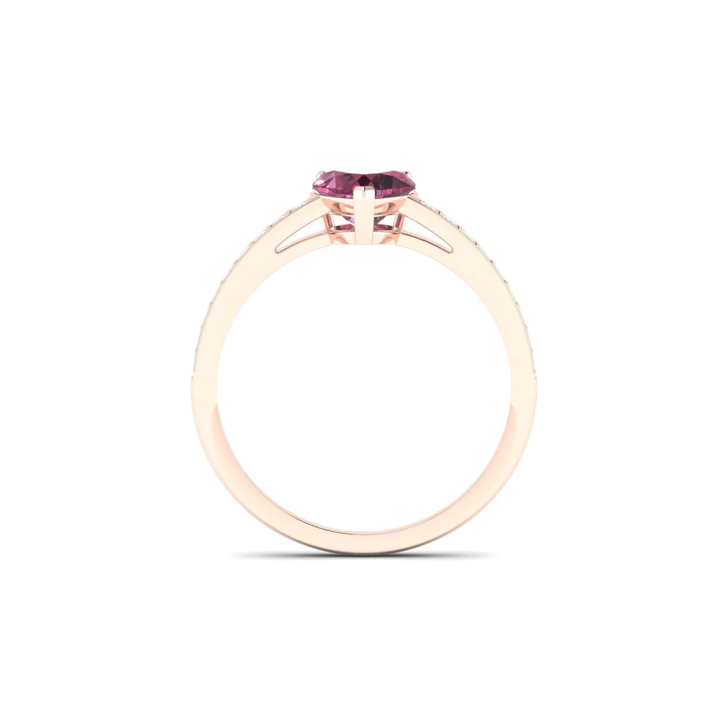 Promise | 18k Rose Gold 6 mm Heart Rhodolite Ring