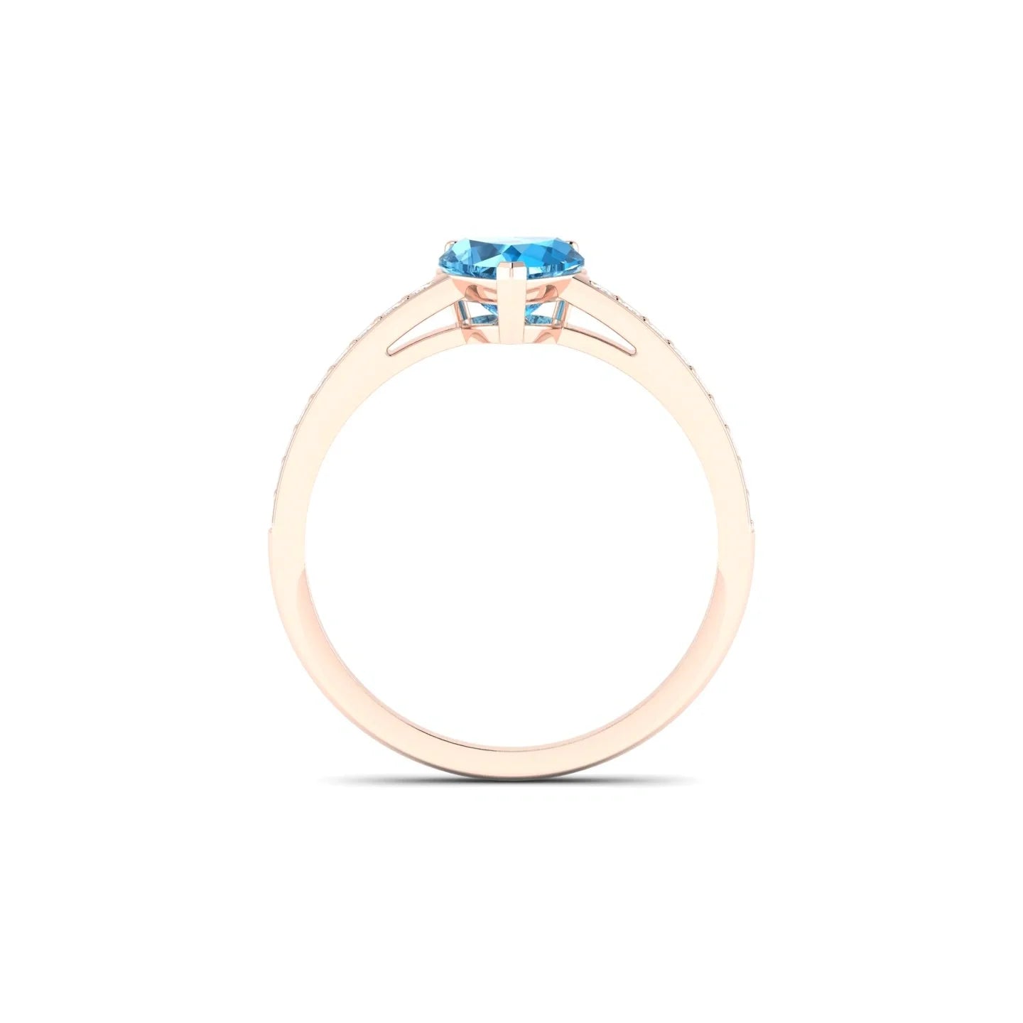 Promise | 18k Rose Gold 6 mm Heart Topaz Ring