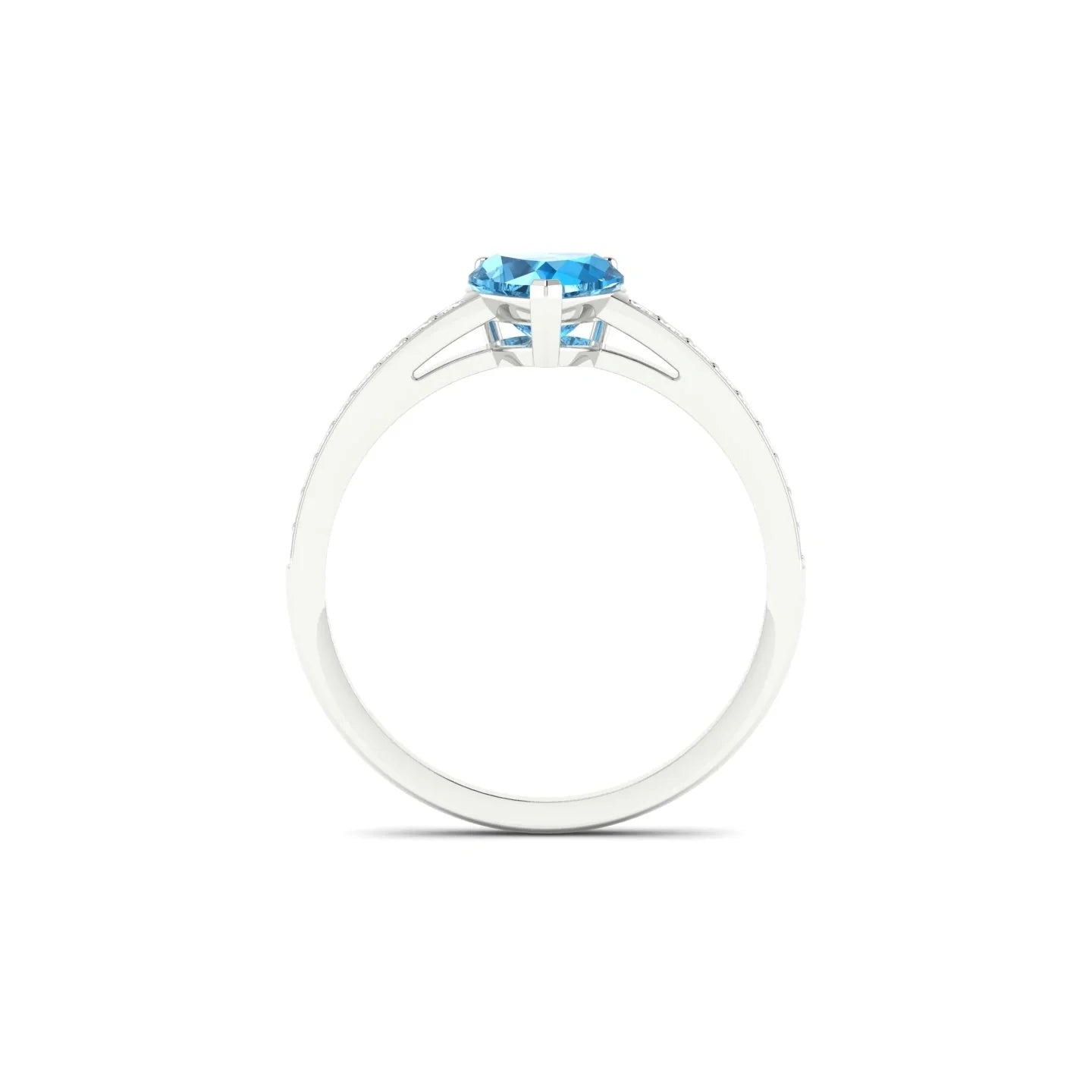 Promise | 18k White Gold 6 mm Heart Topaz Ring