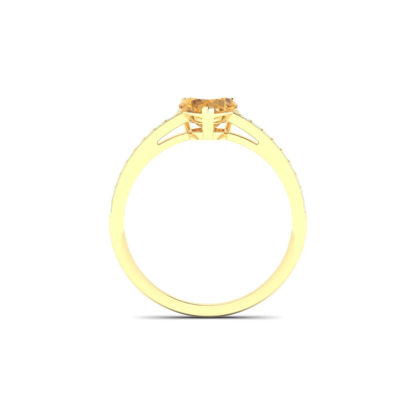 Promise | 18k Yellow Gold 6 mm Heart Citrine Ring