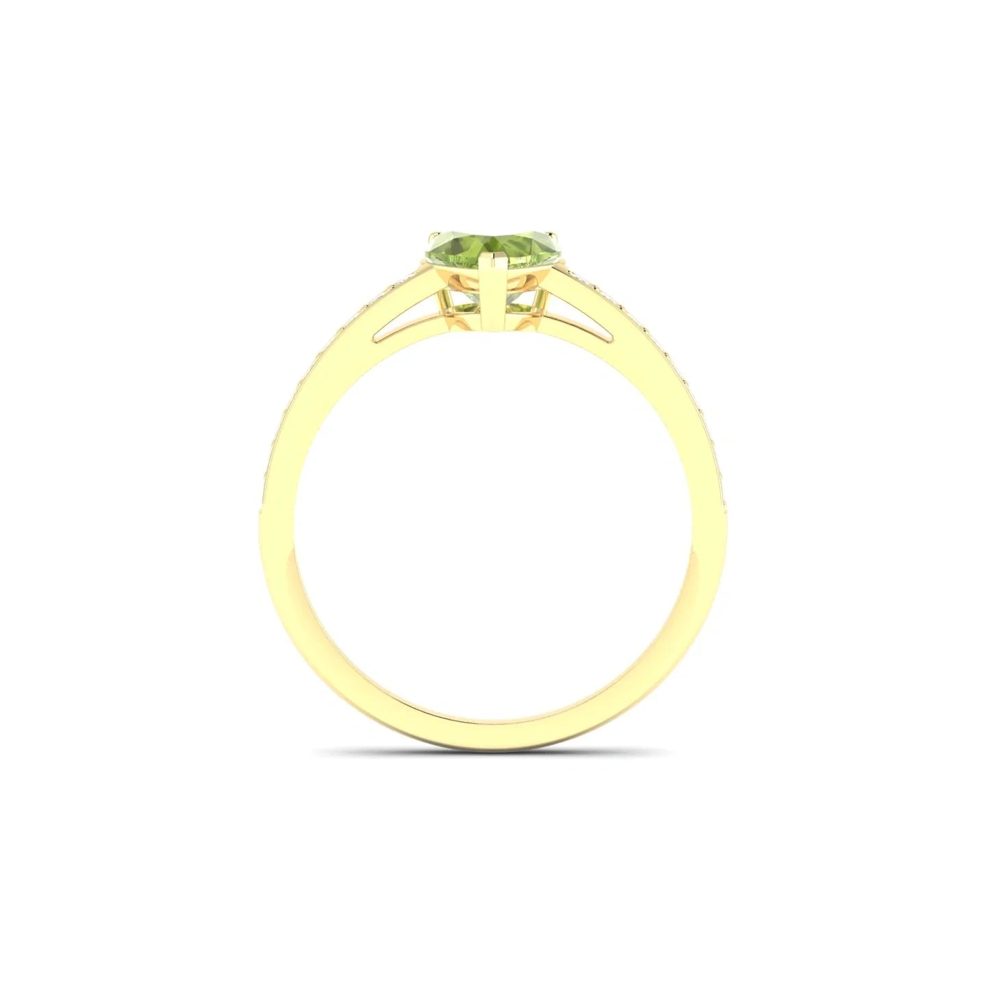 Promise | 18k Yellow Gold 6 mm Heart Peridot Ring