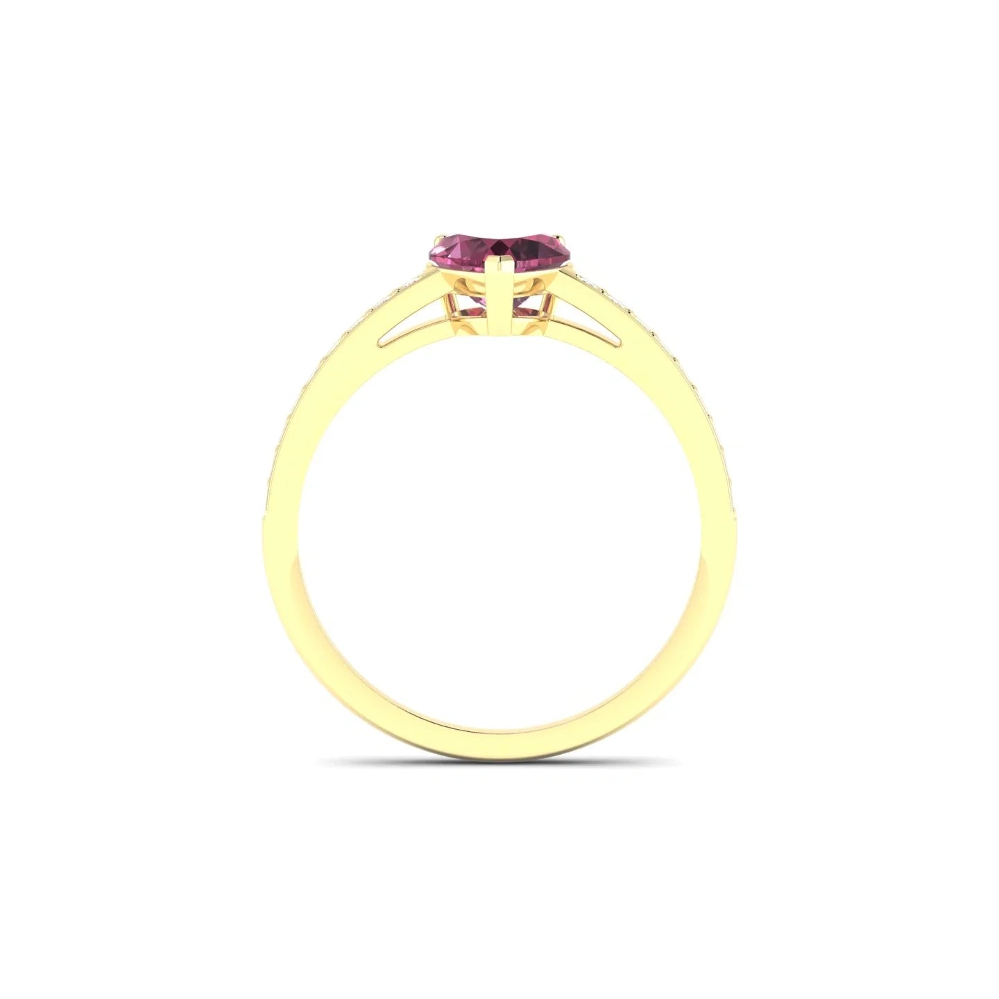 Promise | 18k Yellow Gold 6 mm Heart Rhodolite Ring