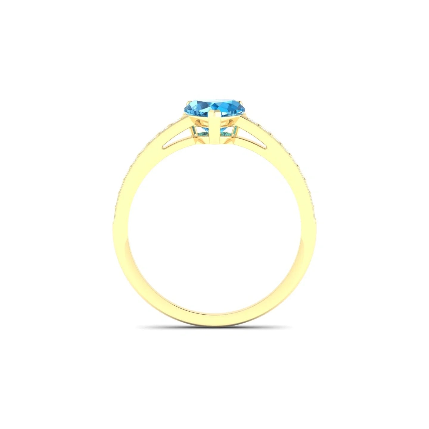 Promise | 18k Yellow Gold 6 mm Heart Topaz Ring