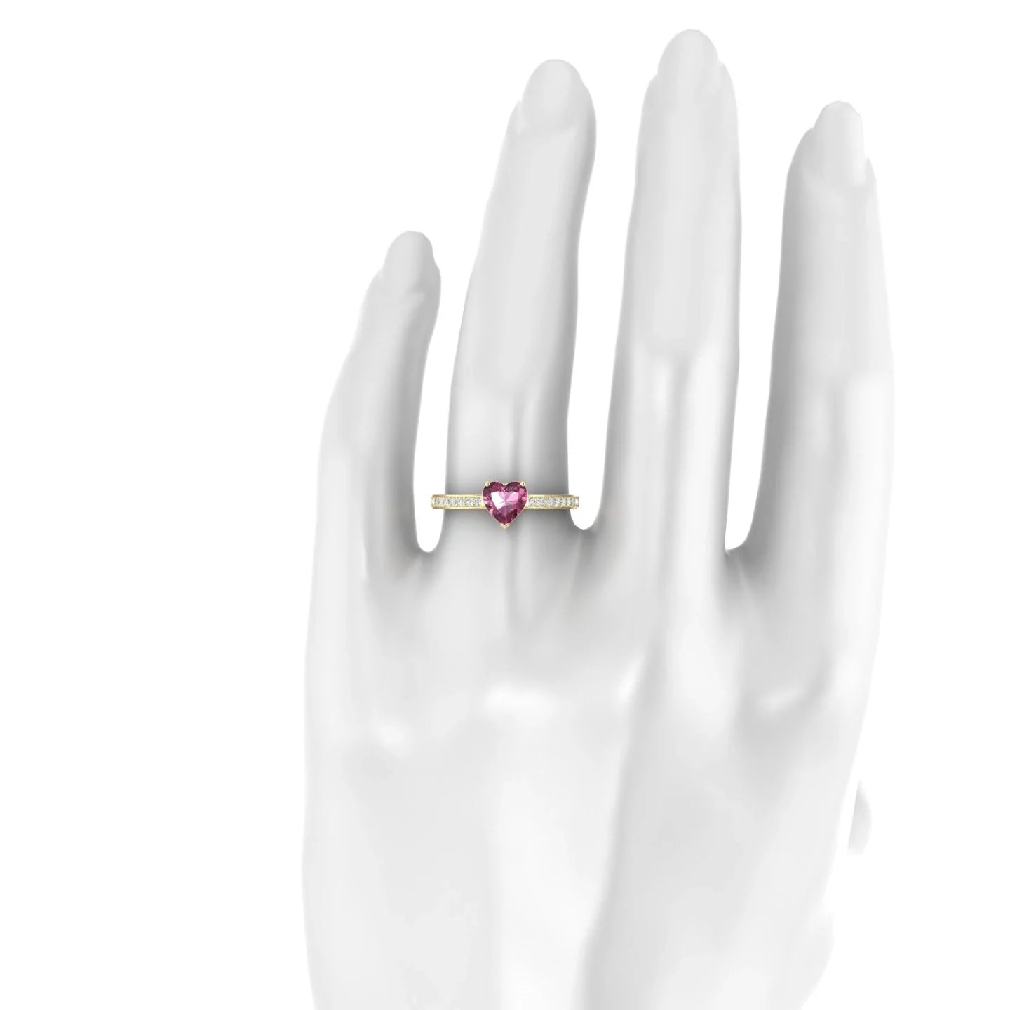Promise | 18k Yellow Gold 6 mm Heart Rhodolite Ring