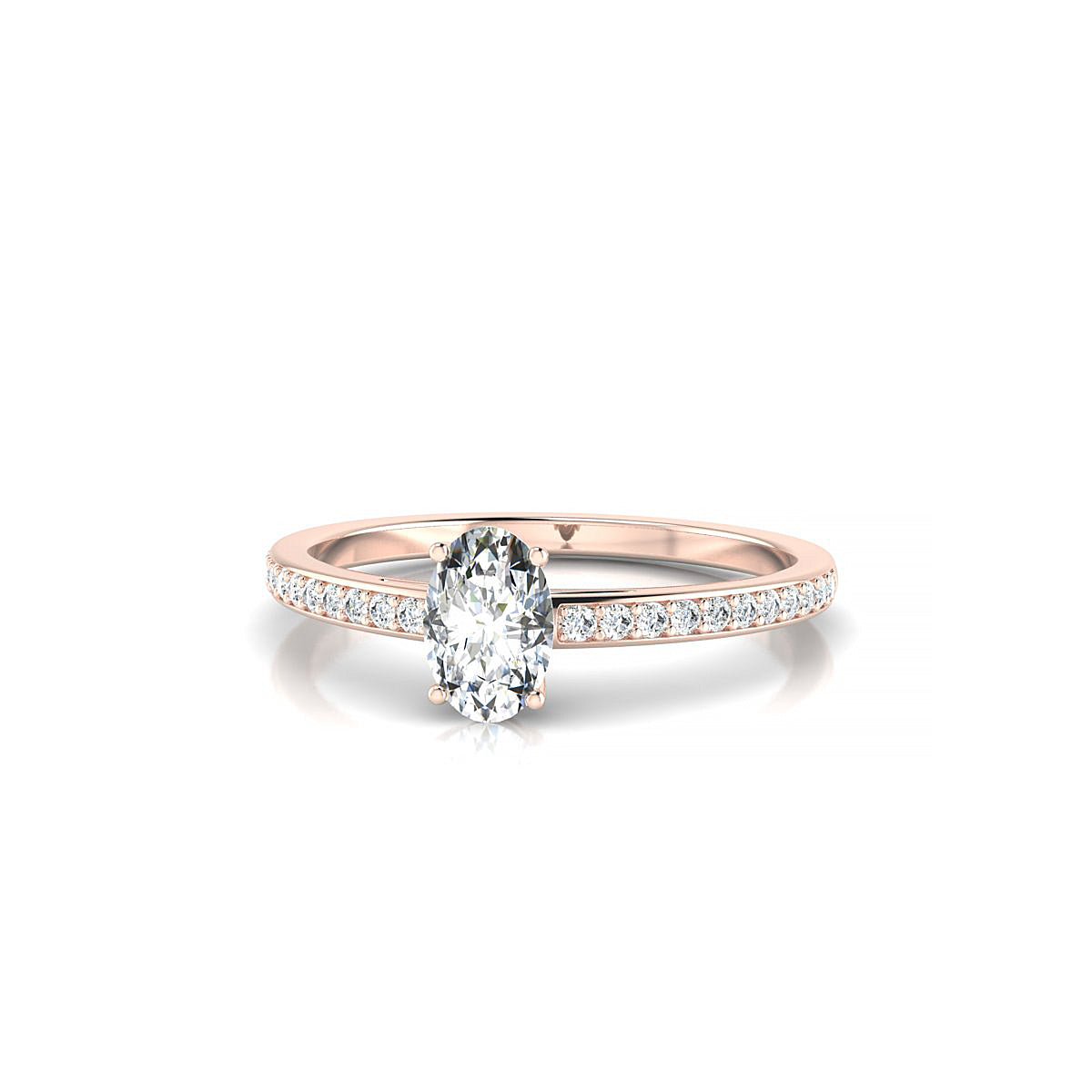 Promise | 18k Rose Gold 6 x 4 mm Oval Diamond Ring