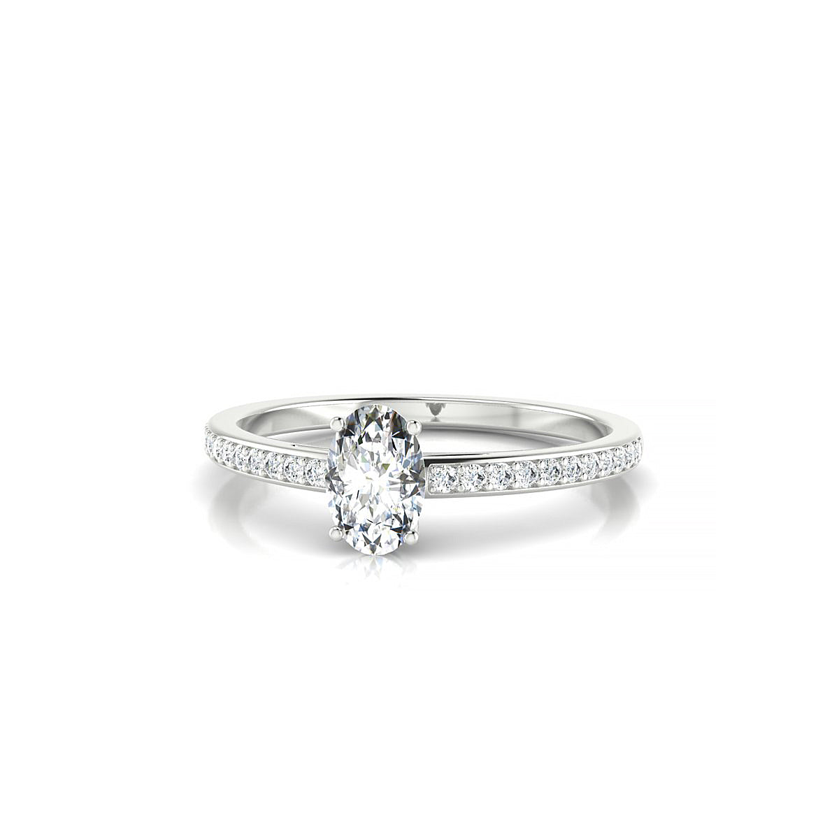 Promise | 18k White Gold 6 x 4 mm Oval Diamond Ring