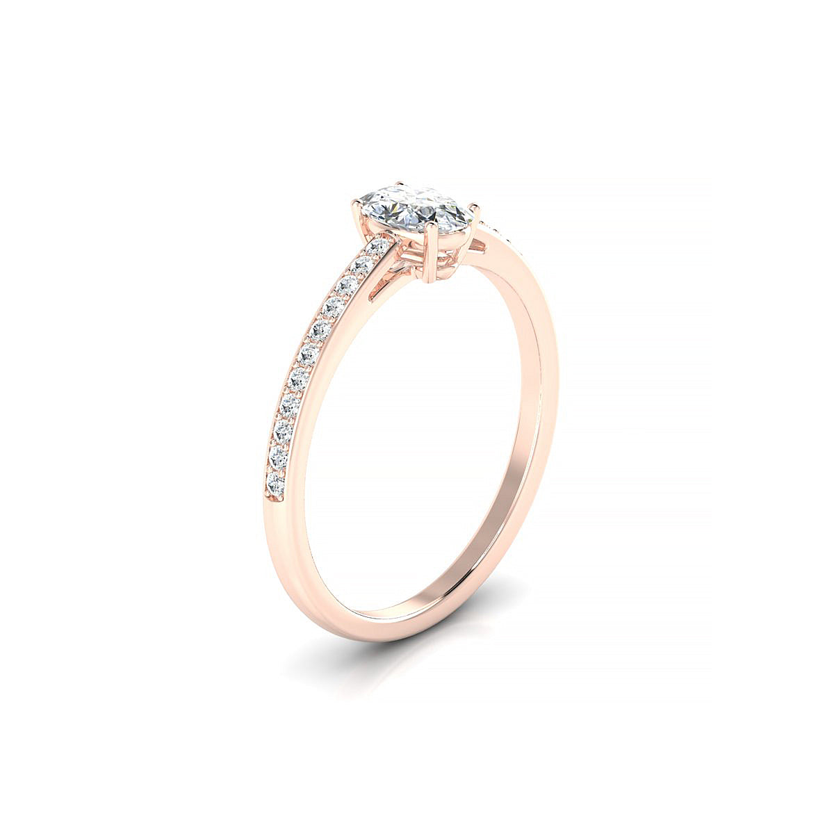 Promise | 18k Rose Gold 6 x 4 mm Oval Diamond Ring