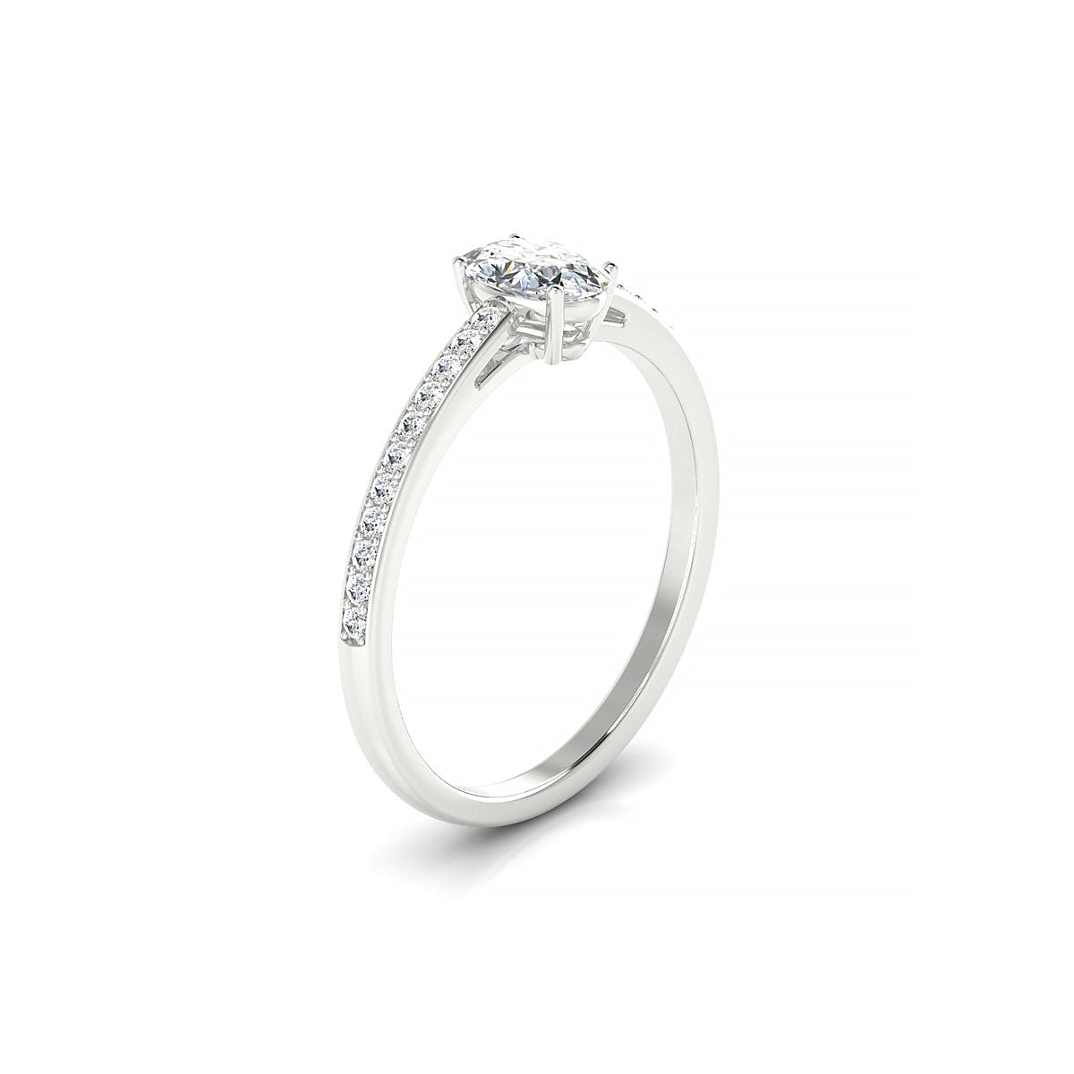Promise | 18k White Gold 6 x 4 mm Oval Diamond Ring