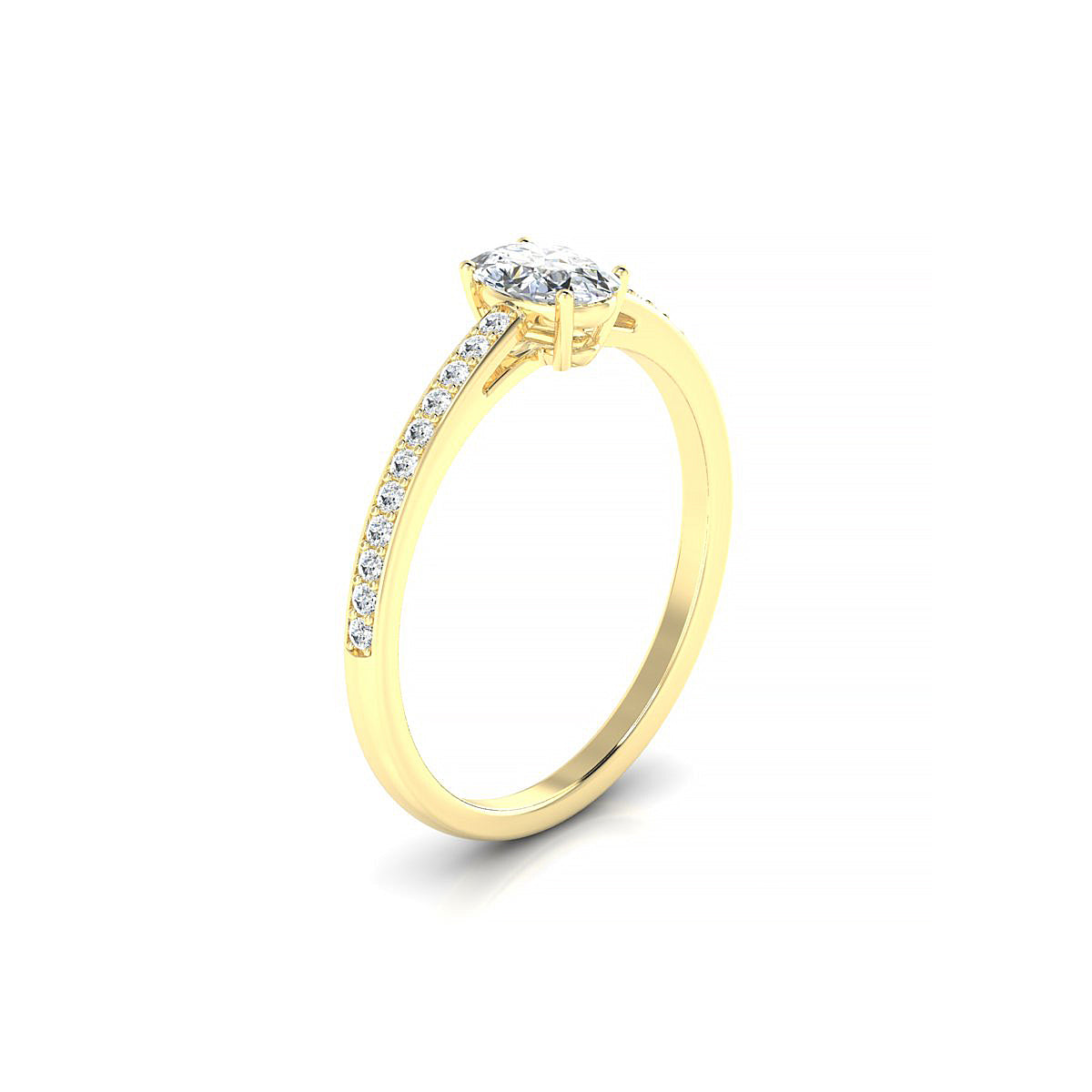 Promise | 18k Yellow Gold 6 x 4 mm Oval Diamond Ring
