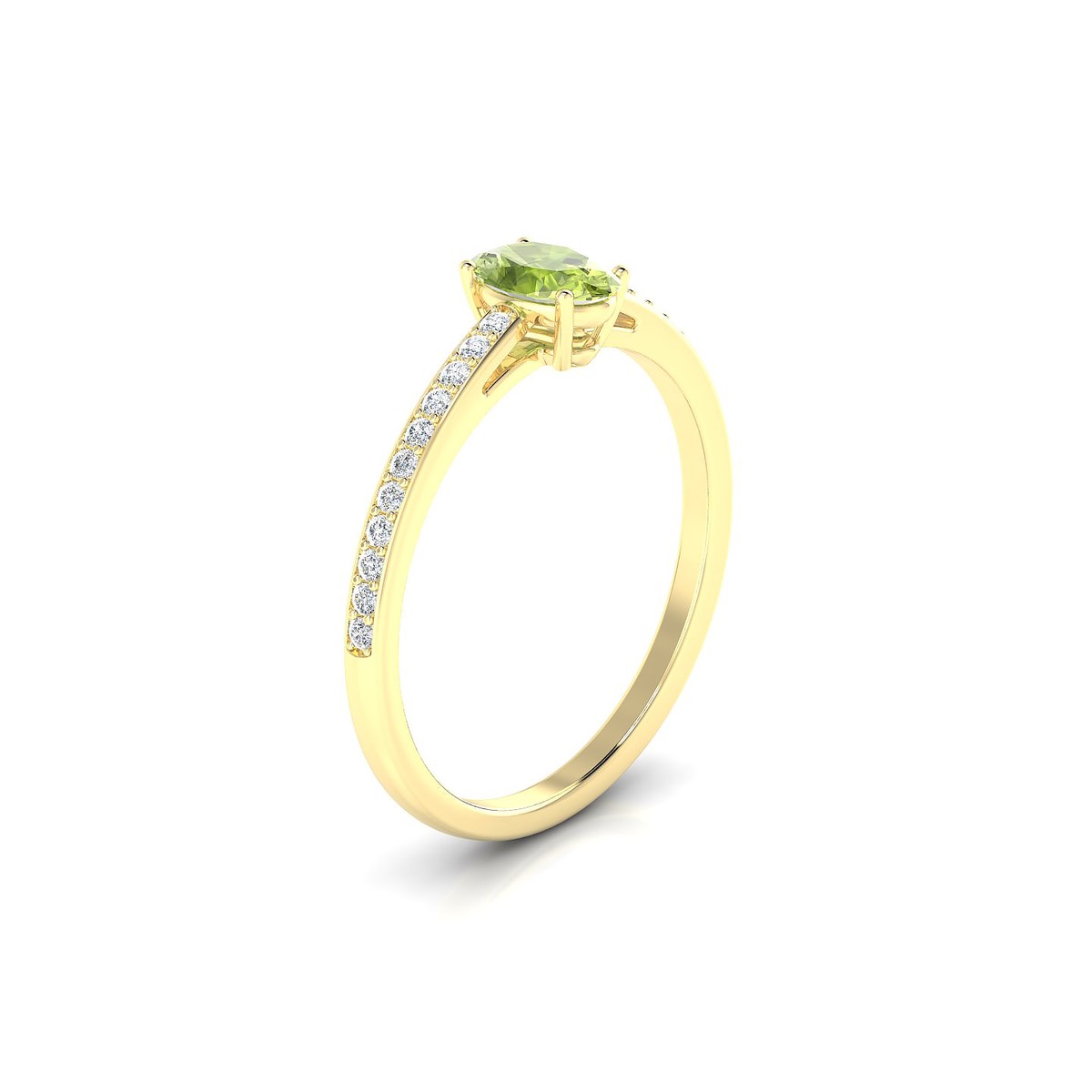 Promise | 18k Yellow Gold 6 x 4 mm Oval Peridot Ring