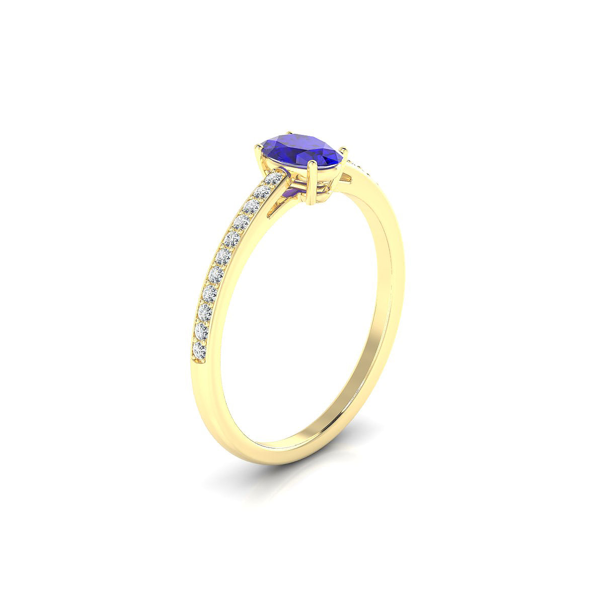 Promise | 18k Yellow Gold 6 x 4 mm Oval Tanzanite Ring