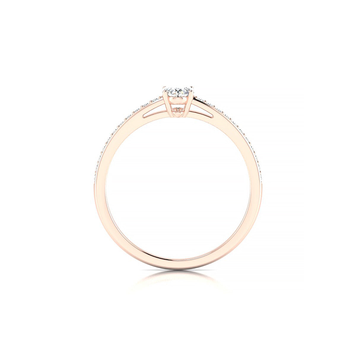 Promise | 18k Rose Gold 6 x 4 mm Oval Diamond Ring
